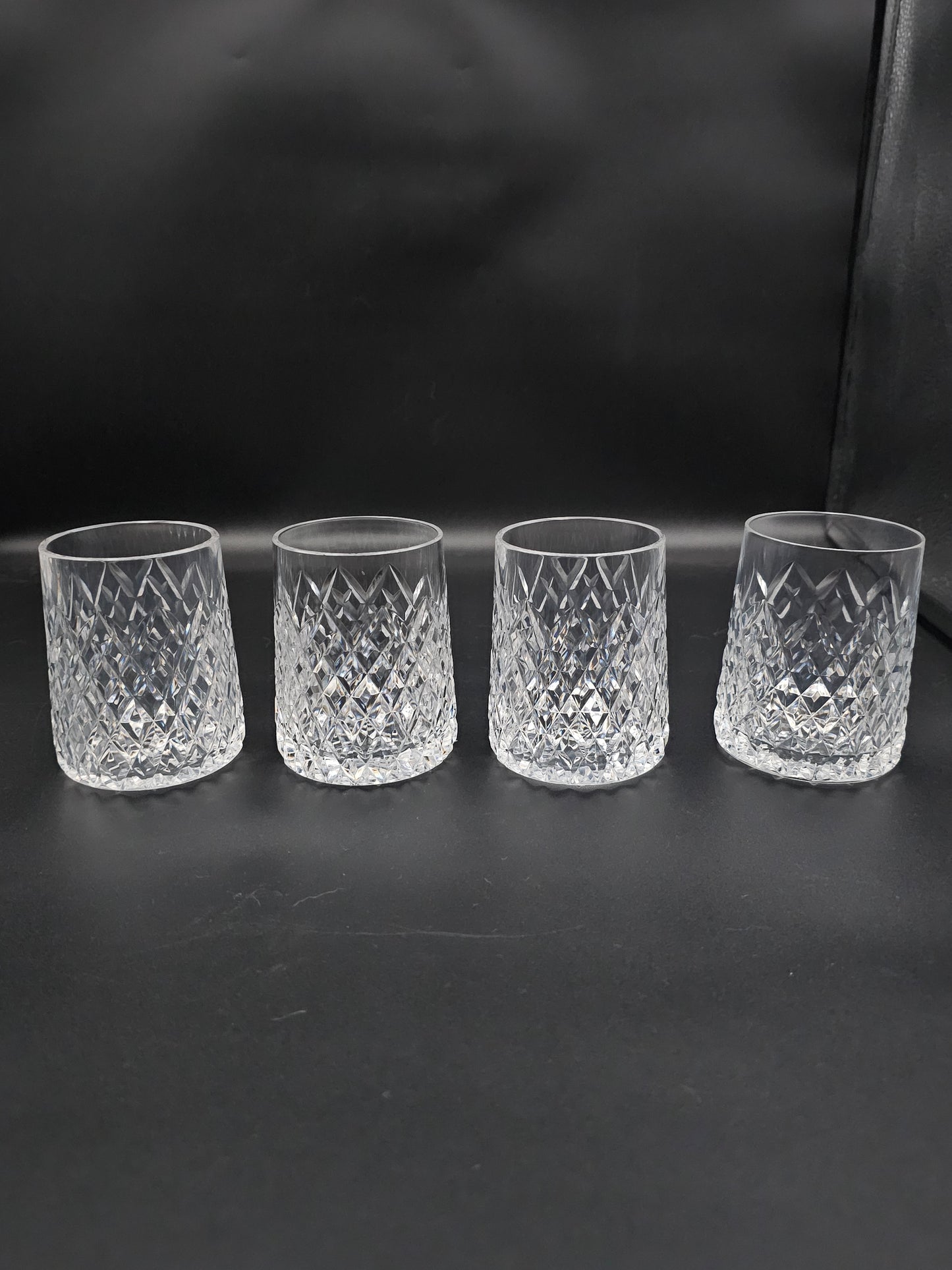 Set of 4 Cut Crystal Tumblers Tyrone Sperrins Pattern 225ml