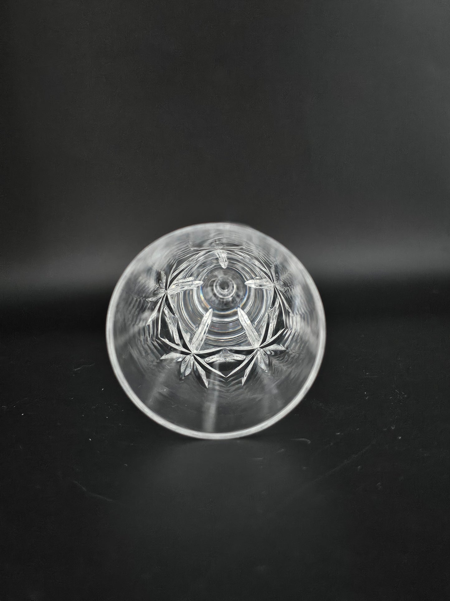 Set of 4 short stemmed Crystal Champagne Flutes. 17.5cm tall