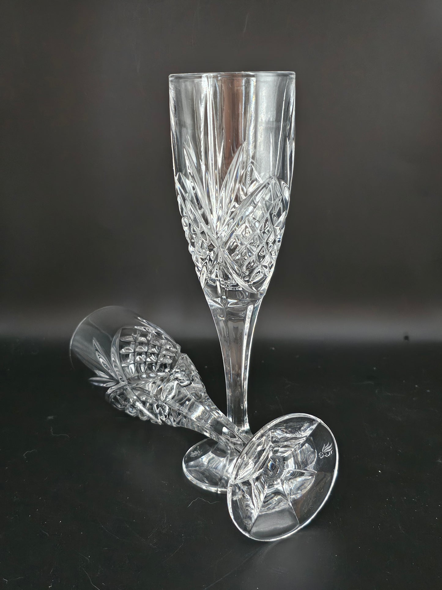 Royal Doulton Crystal Champagne Flutes & Ice Bucket set.