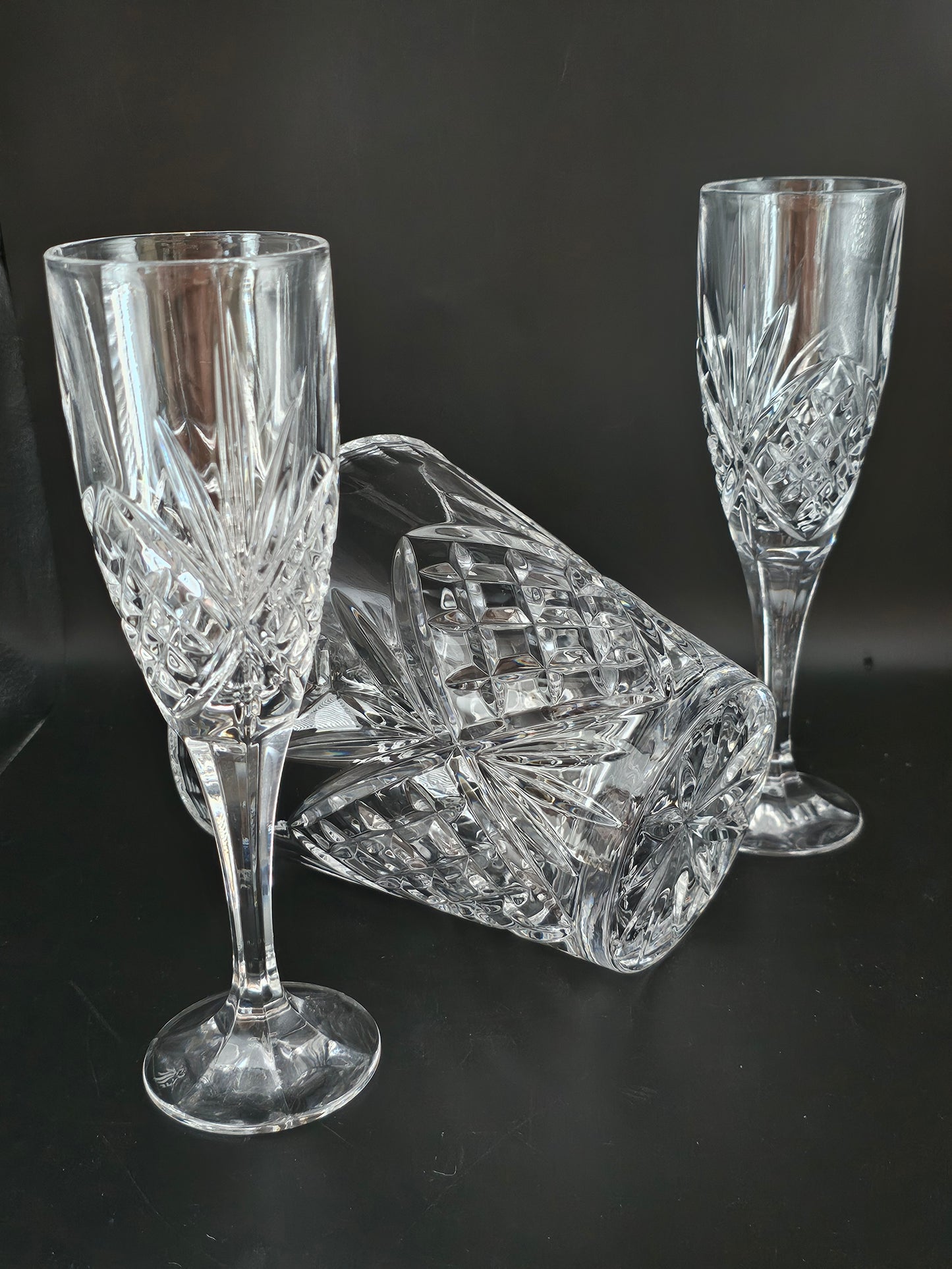 Royal Doulton Crystal Champagne Flutes & Ice Bucket set.