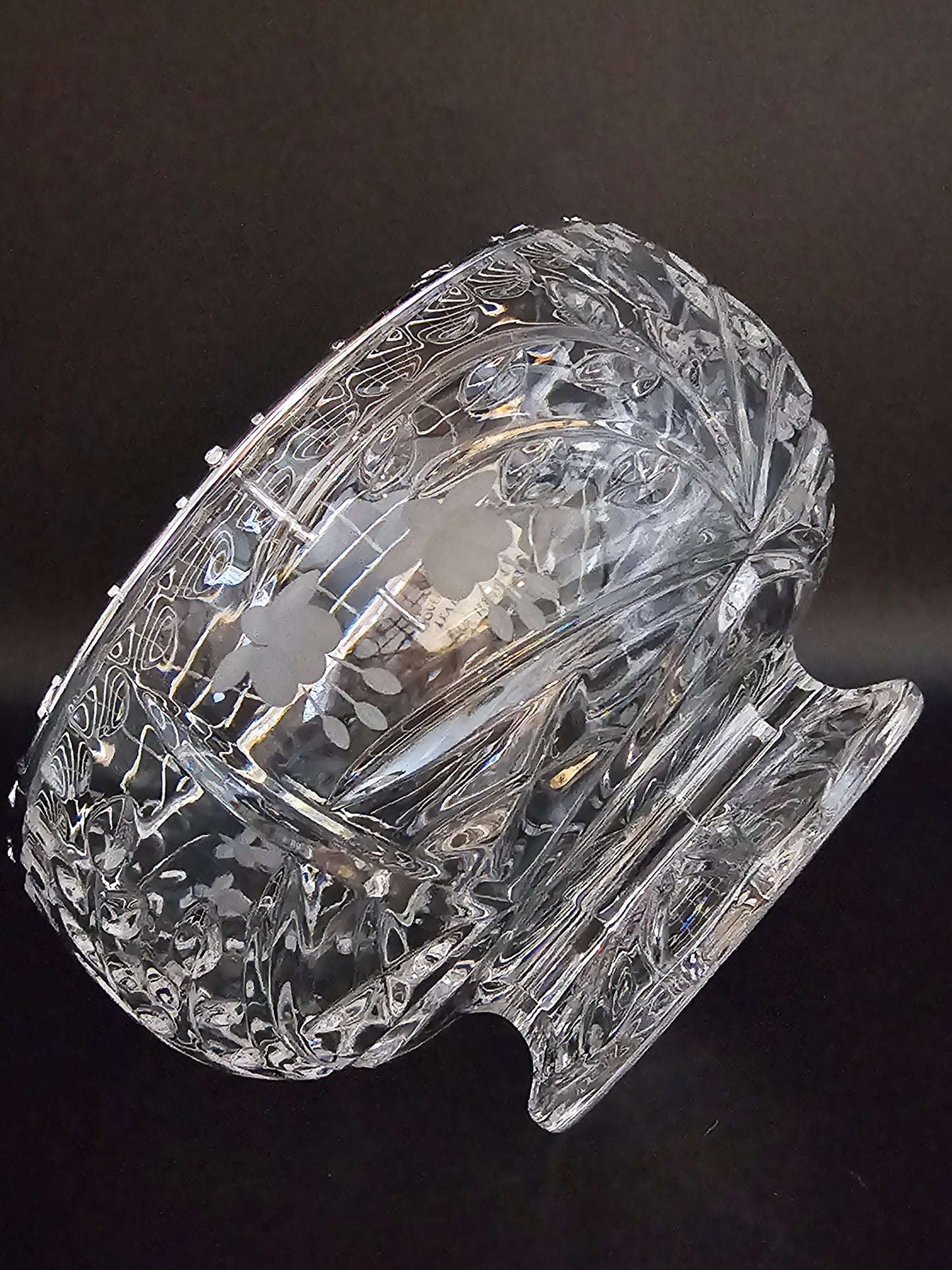 Crystal Rose Bowl by Honour Crystal 6"