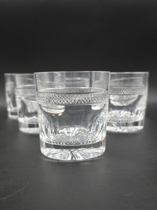 Set of 6 Stuart Crystal Tumblers. Constance Pattern. 11oz
