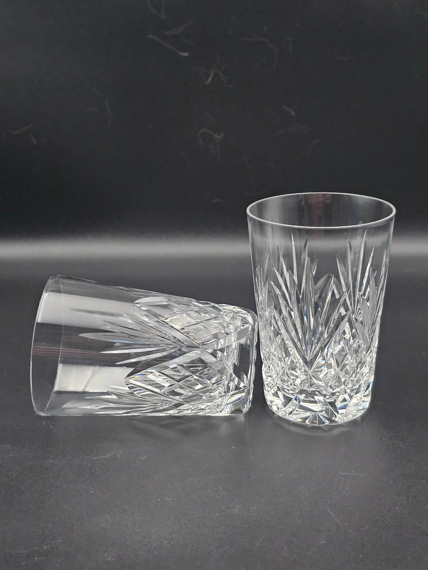 Pair of Small vintage Crystal glasses. 200ml