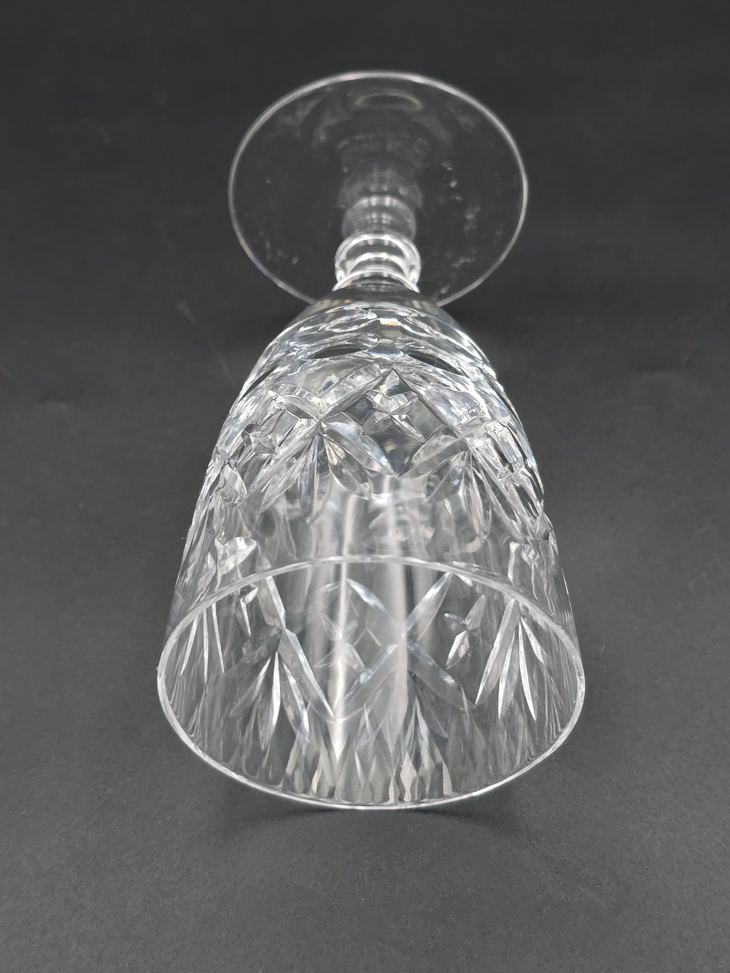 Royal Doulton Georgian Pattern Crystal wine goblets 200ml 13.5cm tall