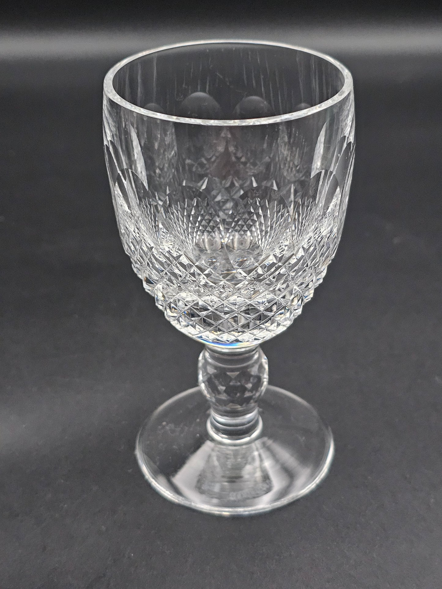 Waterford Colleen Pattern Irish Crystal short knopped stem liqueur glasses 120ml