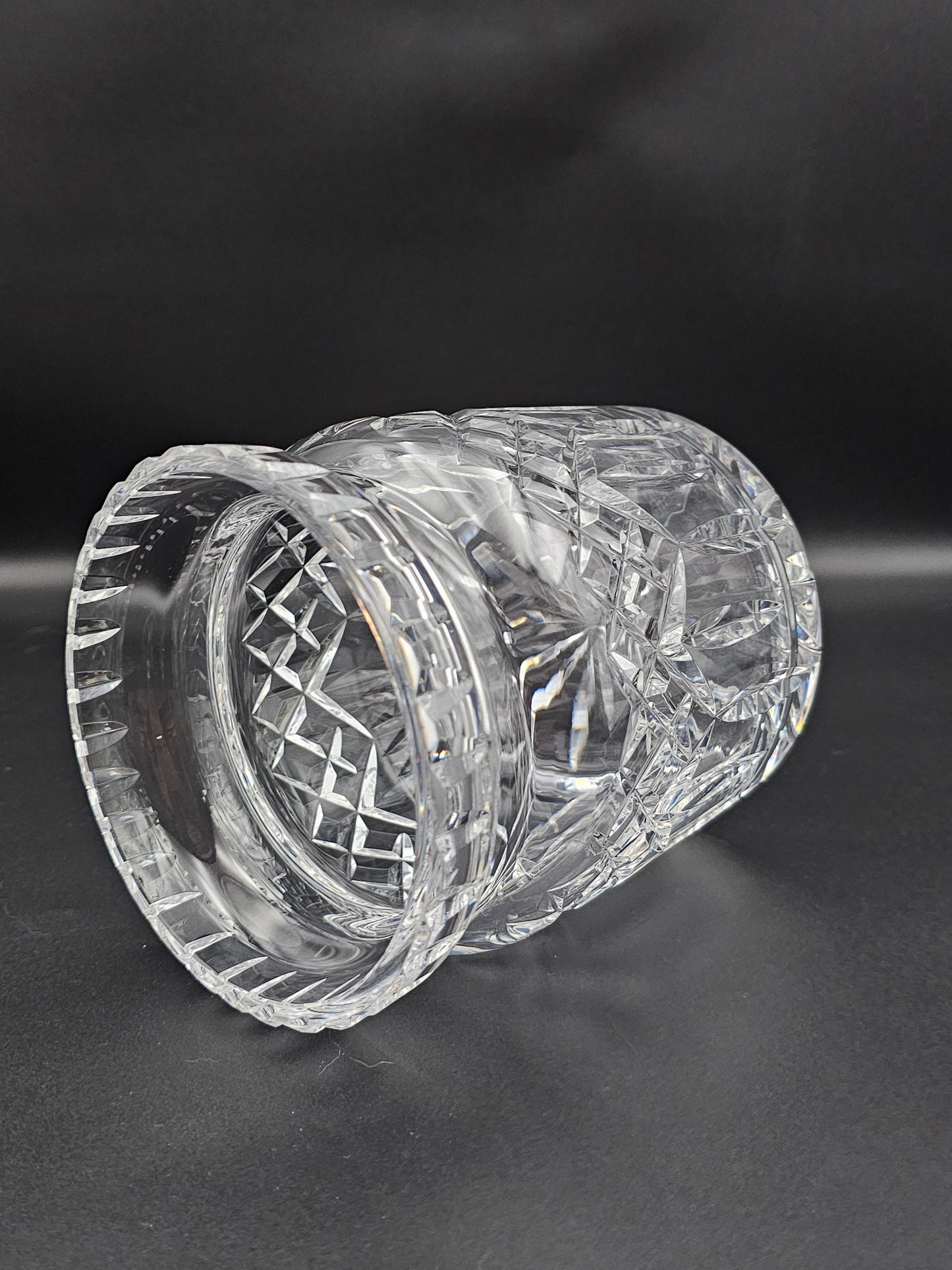 Waterford lismore pattern crystal lidded biscuit jar