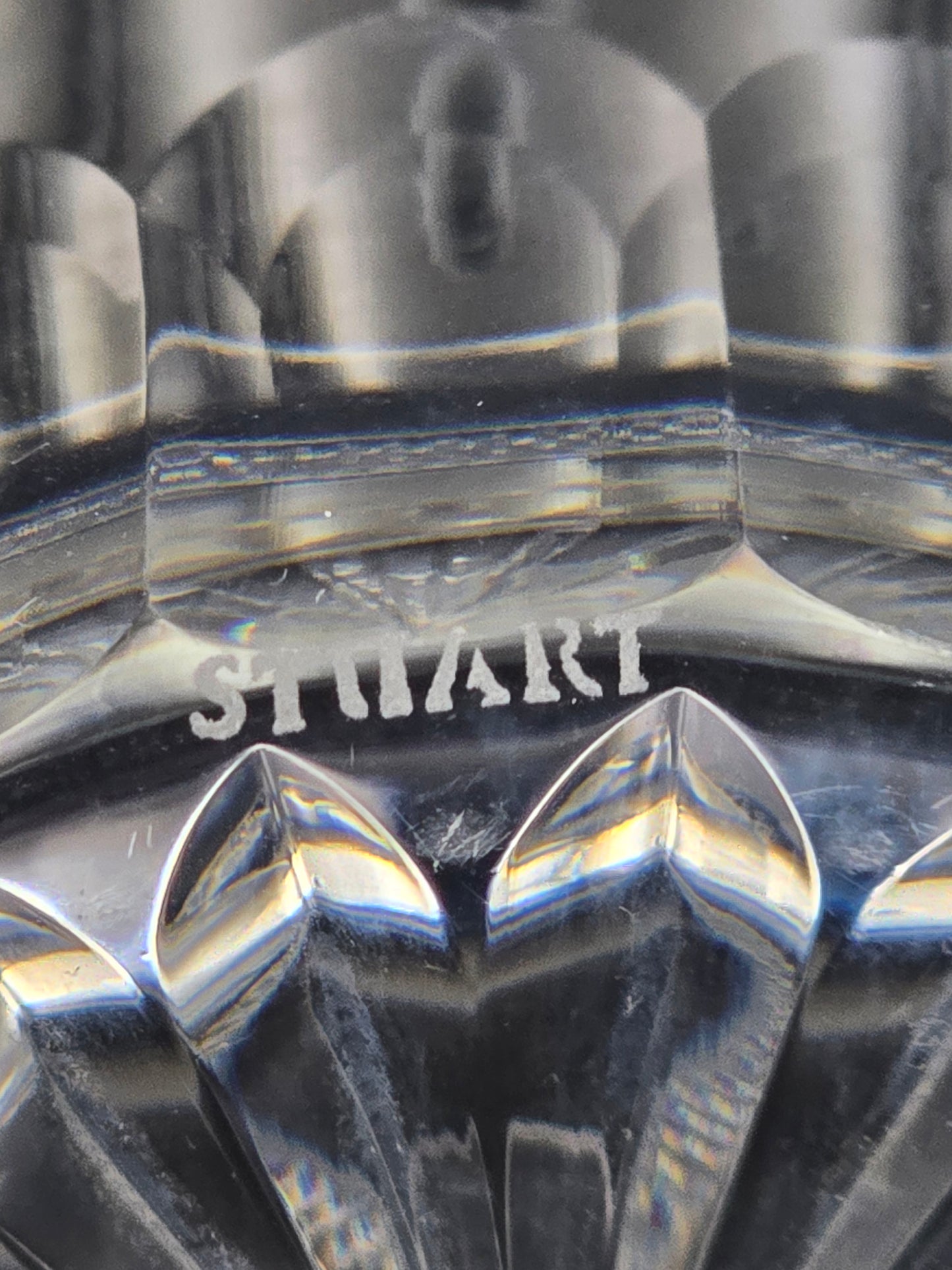 Set of 6 Stuart Crystal Tumblers. Constance Pattern. 11oz