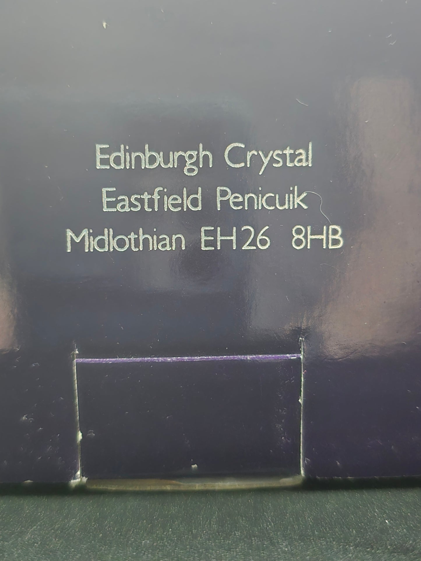 Pair of large Edinburgh Crystal Tweed Pattern wine glasses. 275ml boxed.