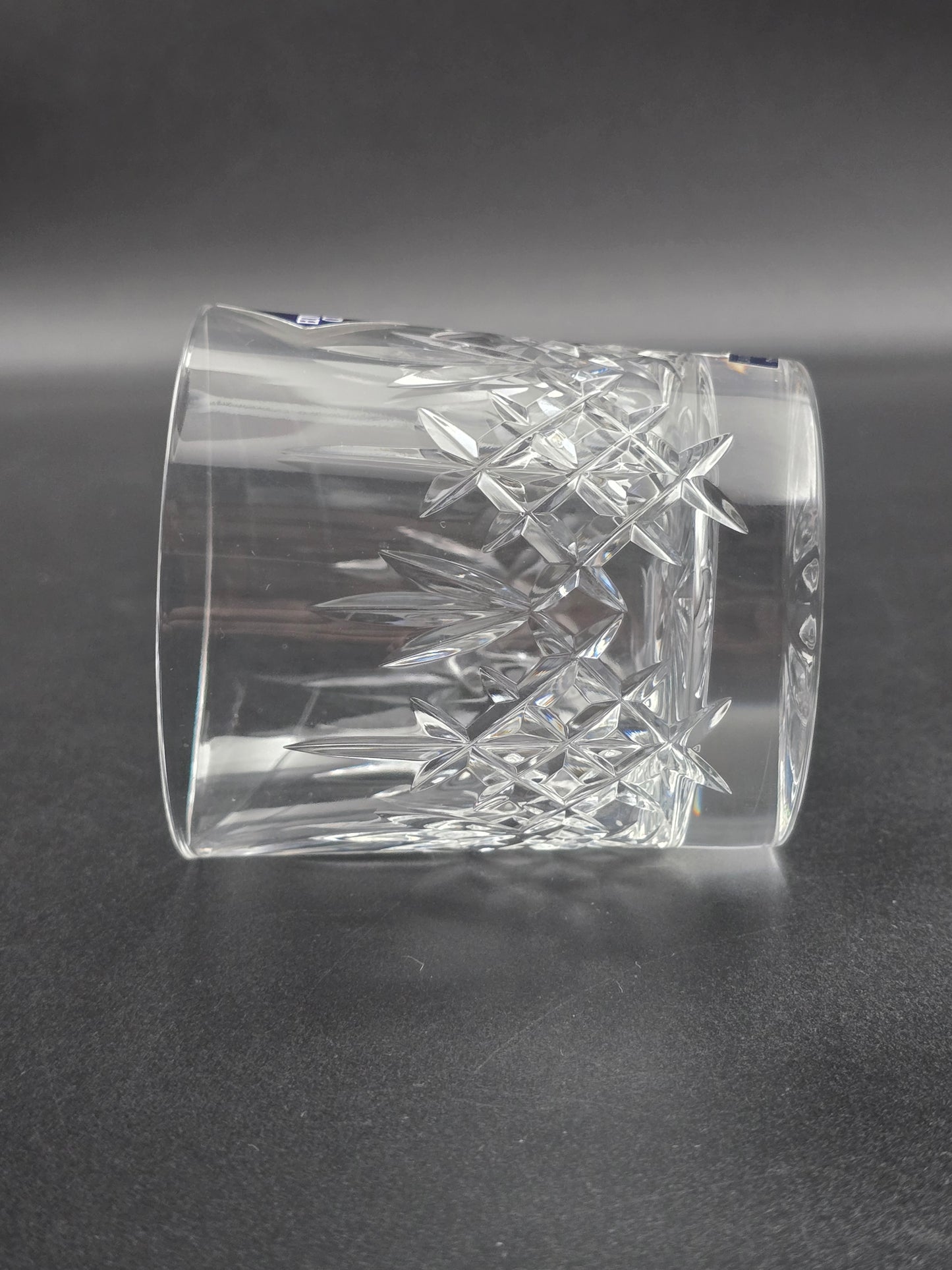 Set of 6 Vintage Edinburgh Crystal Lomond Pattern Crystal whisky tumblers. Boxed. 7oz