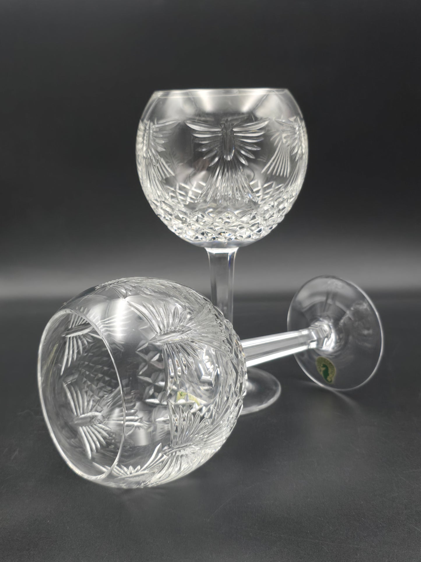 Waterford Crystal The Millennium Collection Toasting Goblets Pair. Fifth Toast - Peace. Boxed