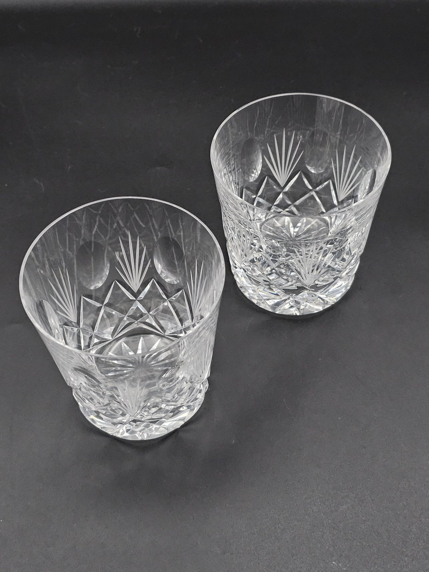 Beautiful pair of vintage Crystal tumblers 9oz 260ml