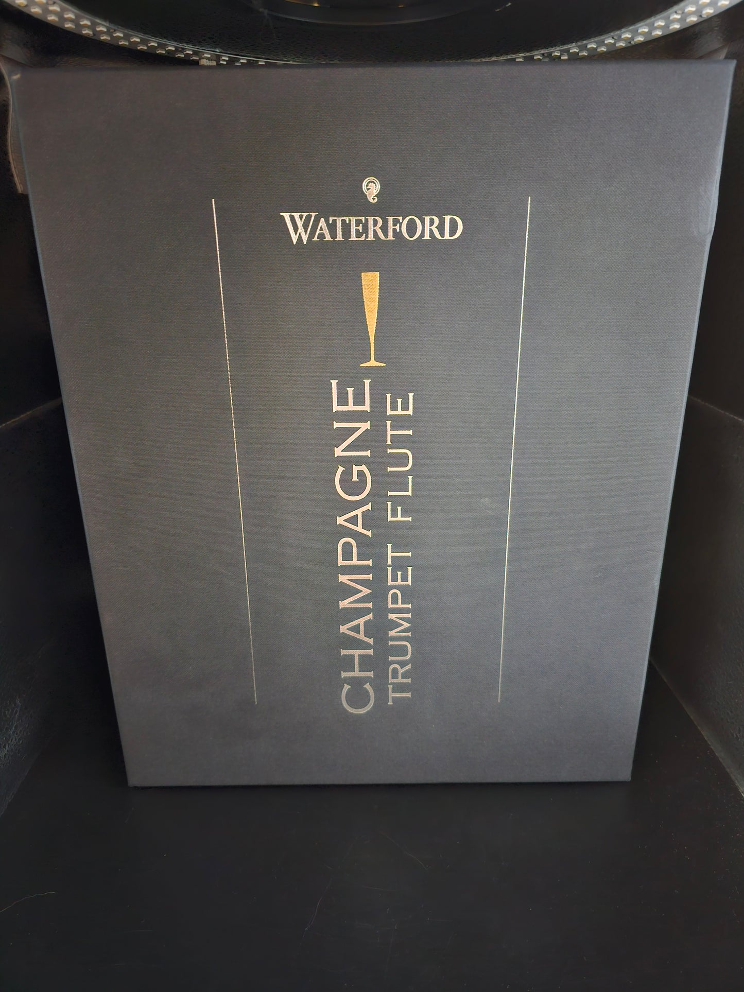 Waterford Crystal Champagne Trumpet Flutes pair. New in Box