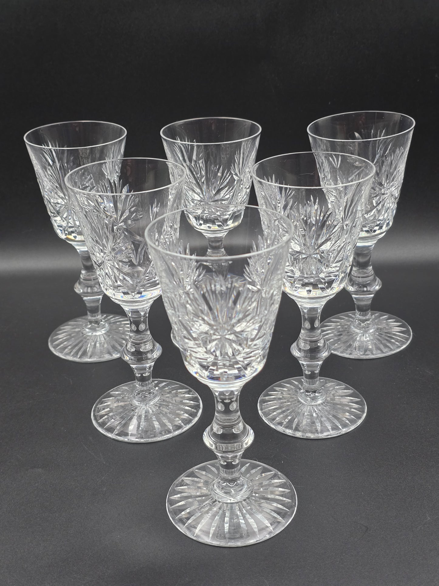 Star of Edinburgh, Edinburgh Crystal set of 6 Crystal Wine glasses. 150ml. 16cm tall
