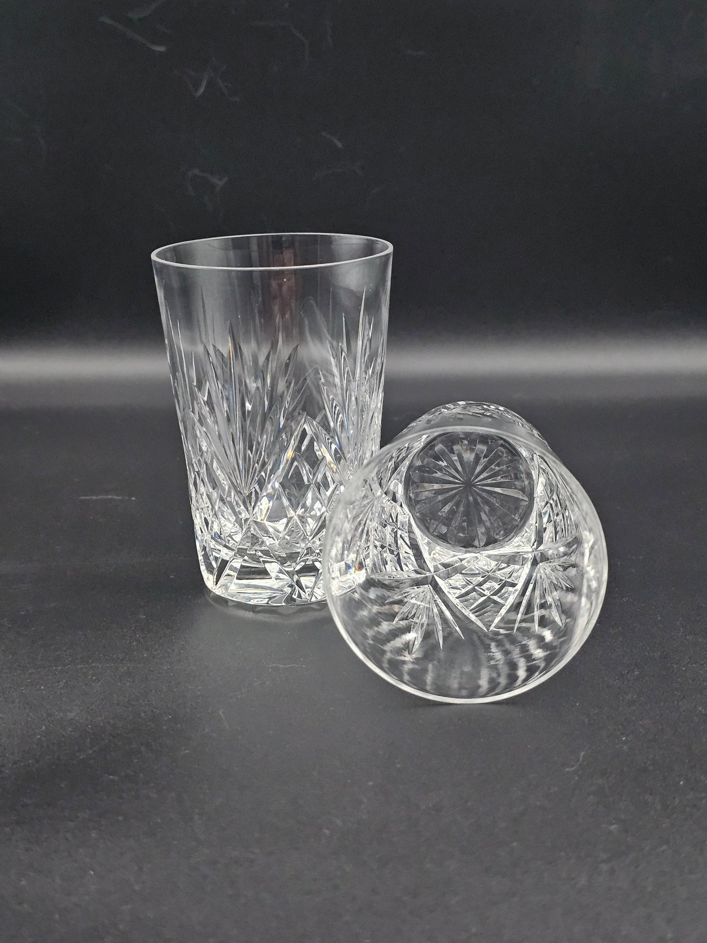 Pair of Small vintage Crystal glasses. 200ml