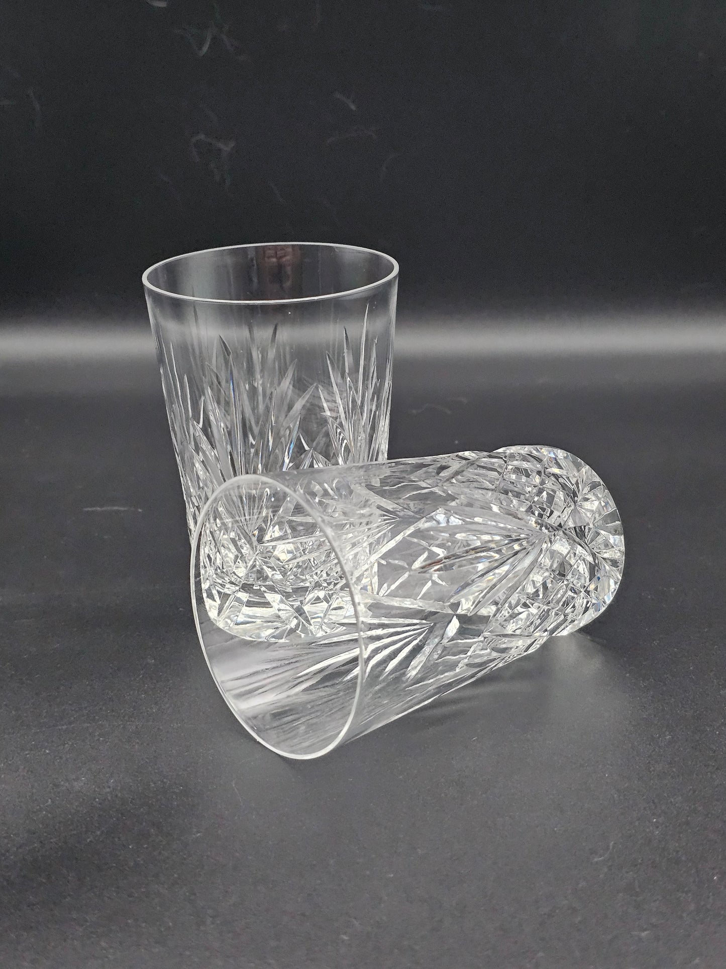 Pair of Small vintage Crystal glasses. 200ml