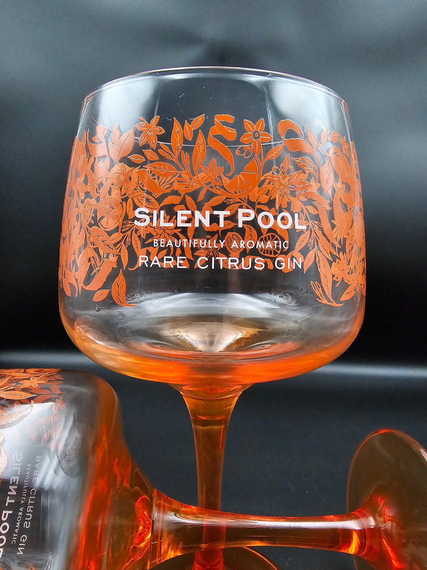 A pair of Silent Pool Citrus Copa Gin glasses