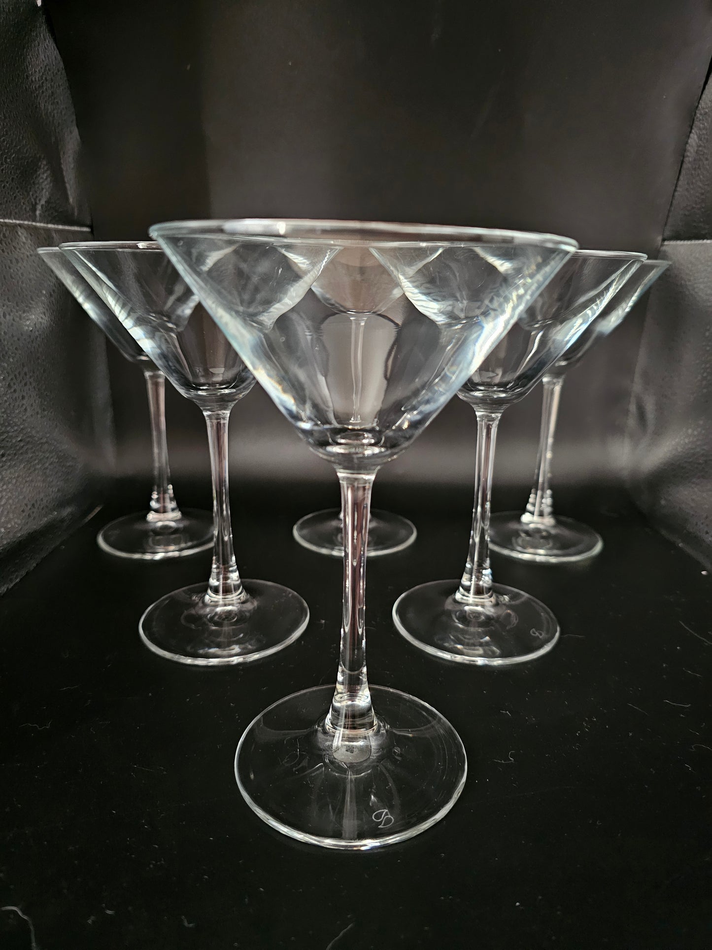 Set of 6 Vintage Large Martini Cocktail glasses. 225ml