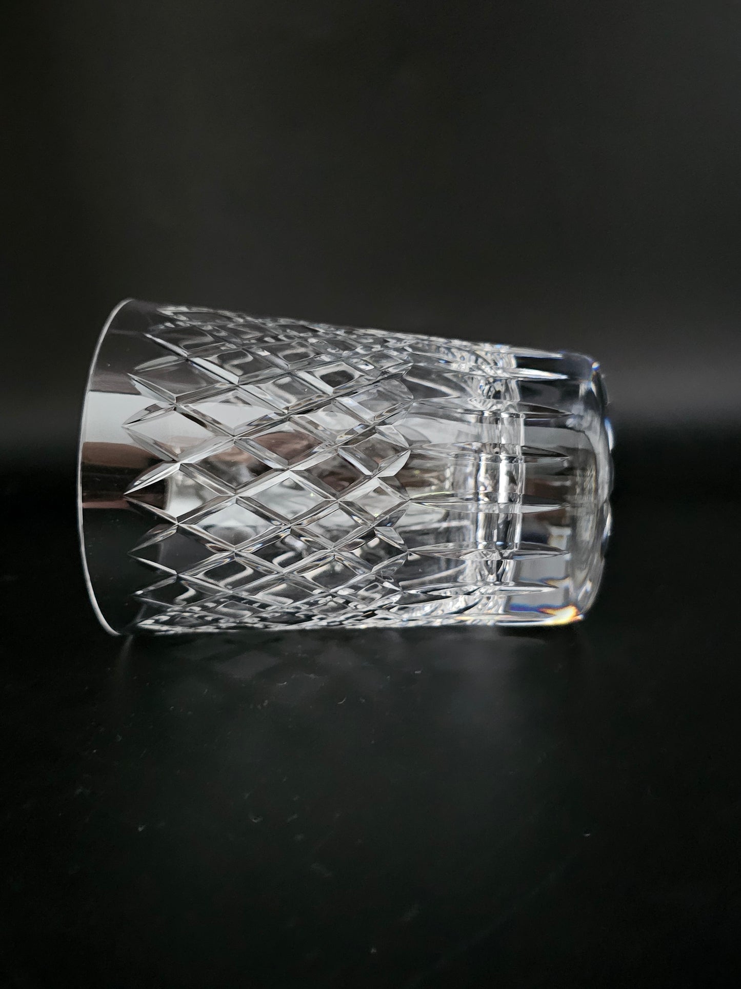 Beautiful vintage set of 4 Large Crystal Tumblers. 300ml.