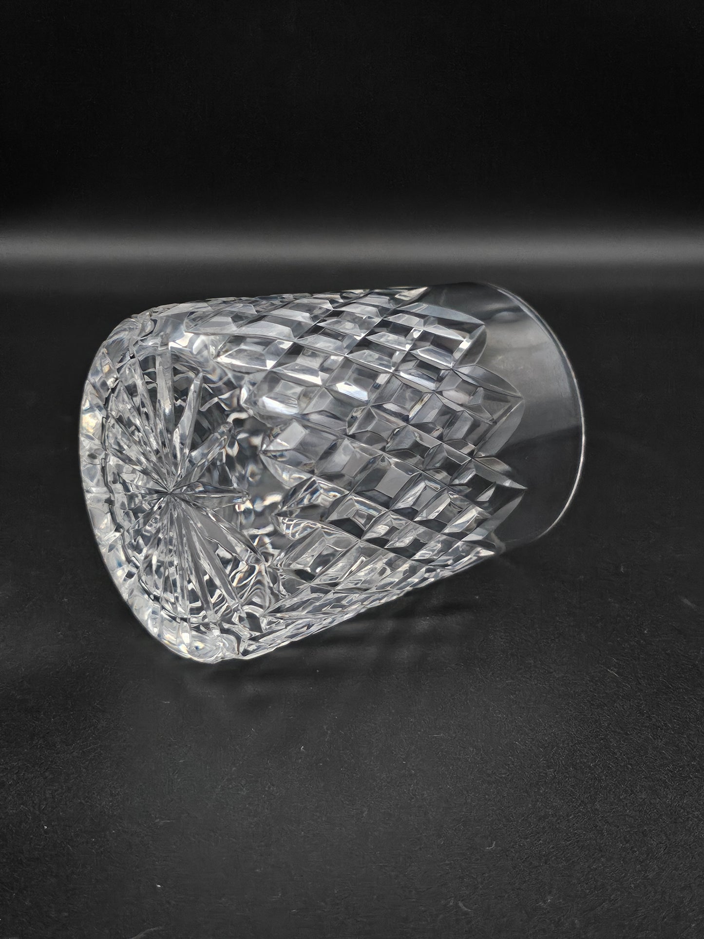 Set of 4 Cut Crystal Tumblers Tyrone Sperrins Pattern 225ml