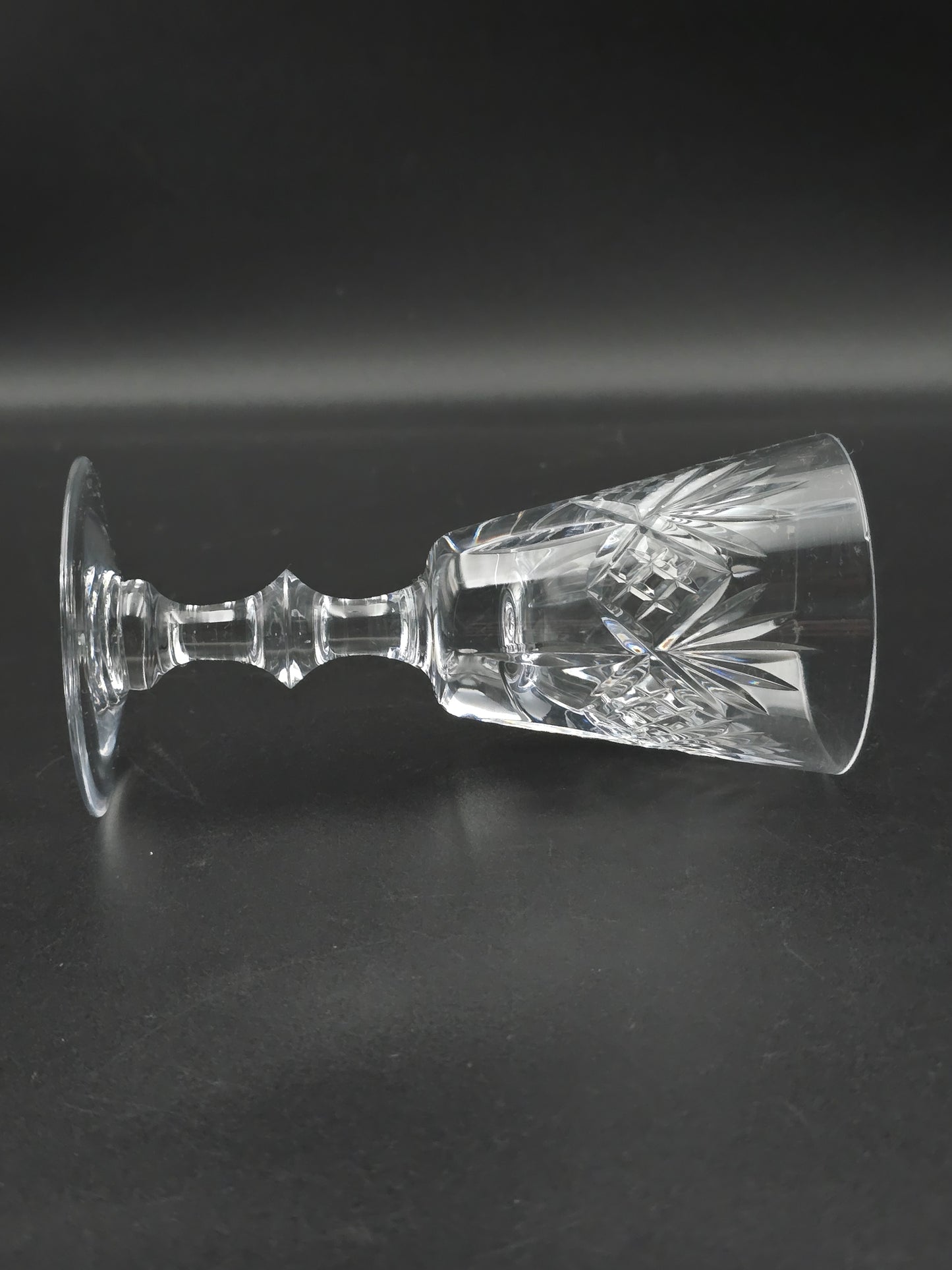 Vintage Edinburgh Crystal Embassy Pattern set of 6 Crystal Sherry Glasses. Boxed 100ml
