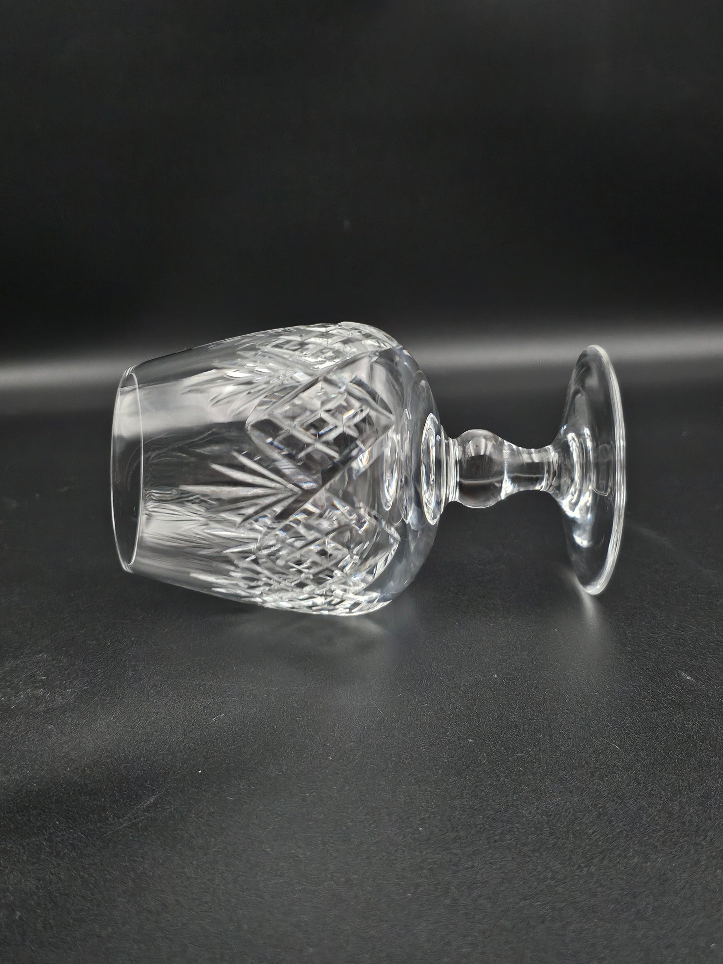 Set of 4 Knopped stem Crystal Brandy Cognac glasses 9oz