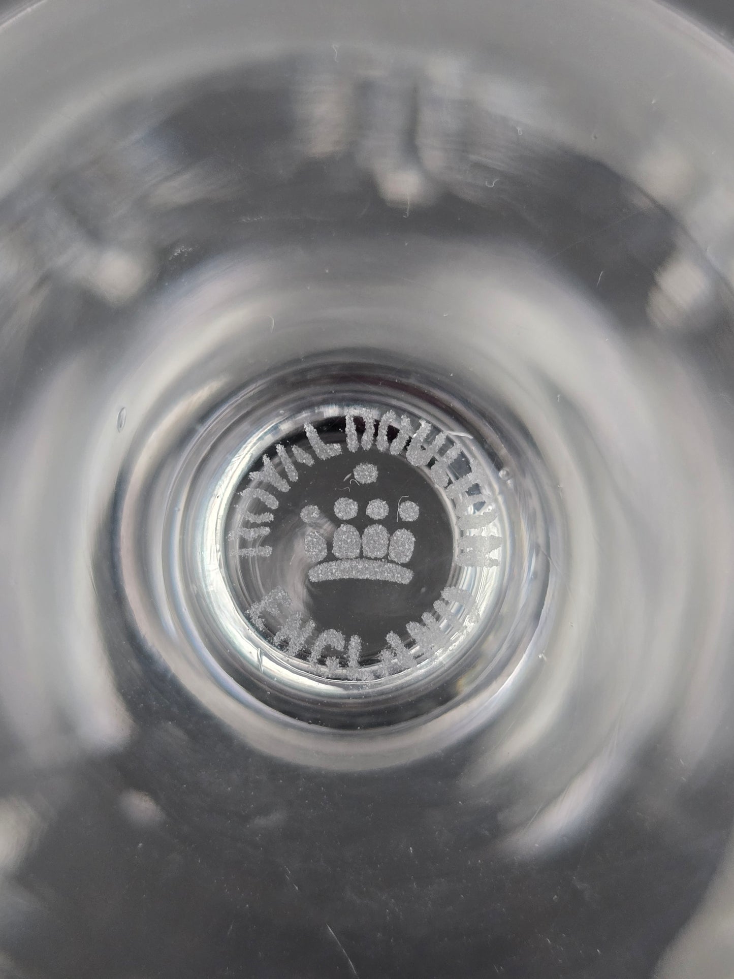 Set of 4 Royal Doulton Georgian Pattern Crystal Brandy Cognac Glasses. 11oz