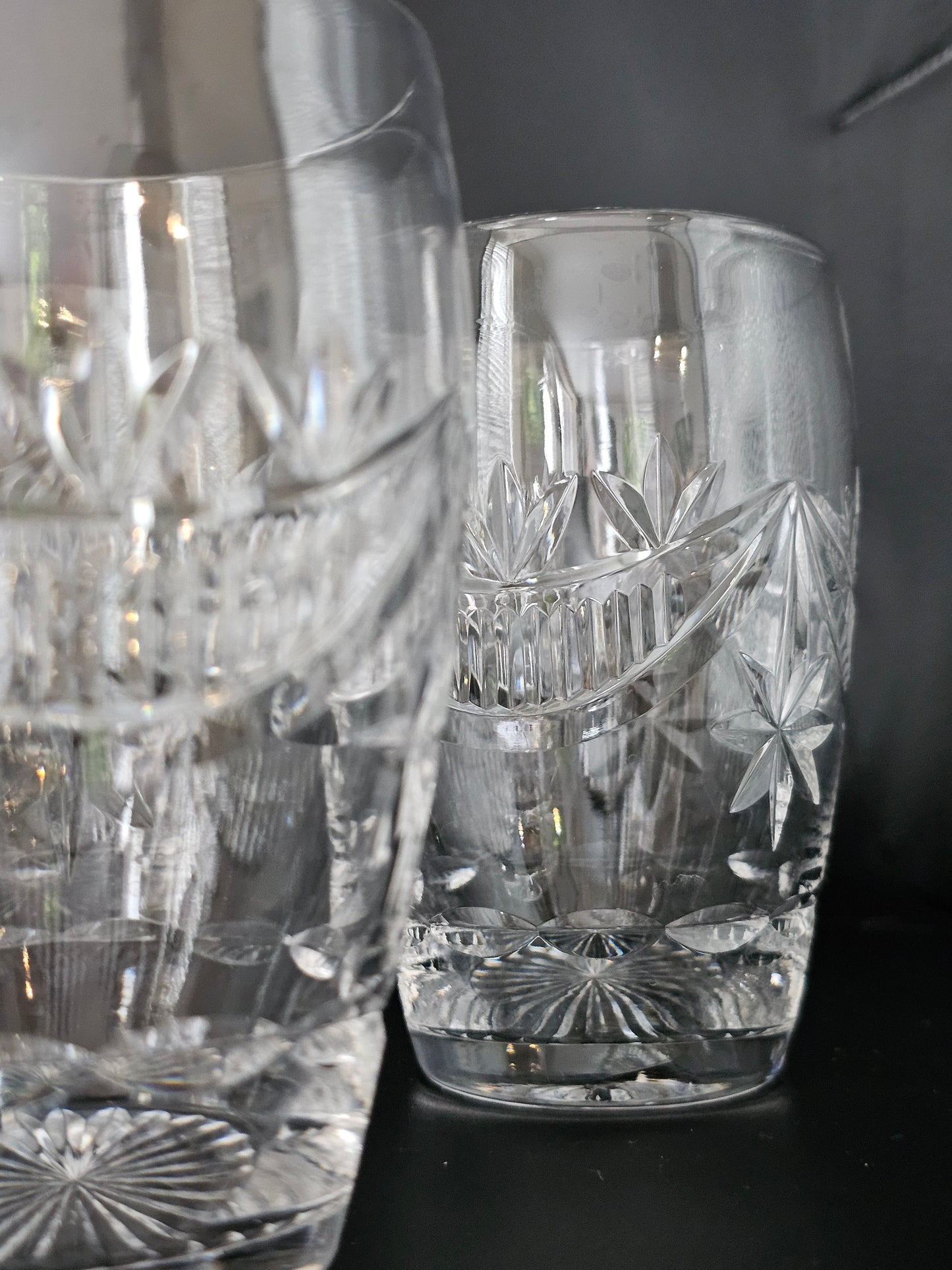 Set of 4 Vintage Crystal Tumbler glasses 350ml