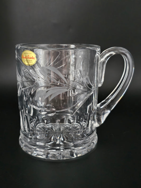 Royal Brierley Jasmine Pattern Large Crystal Tankard.