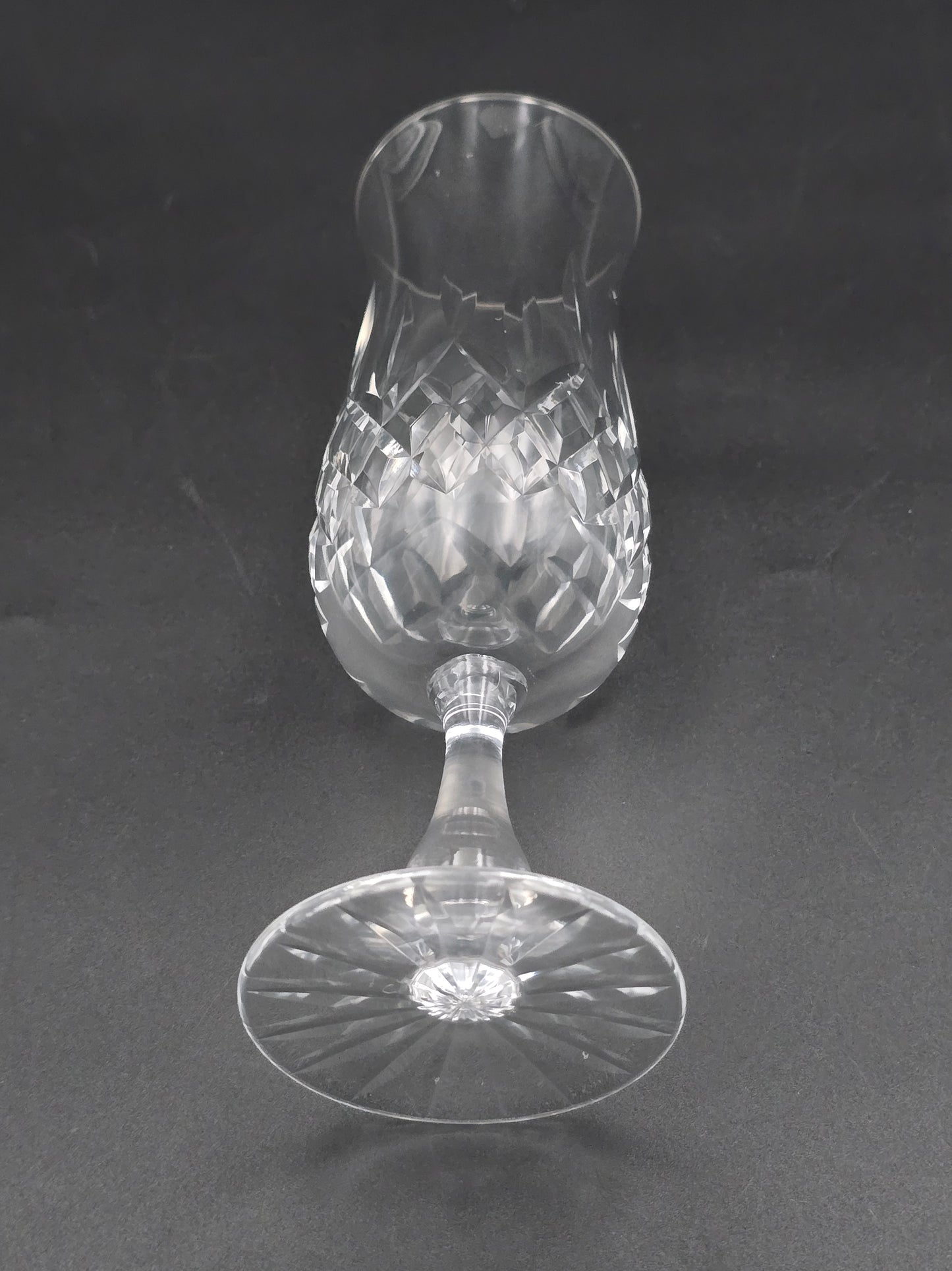Set of 6 Vintage Crystal Champagne Flutes 175ml. 17.5cm tall