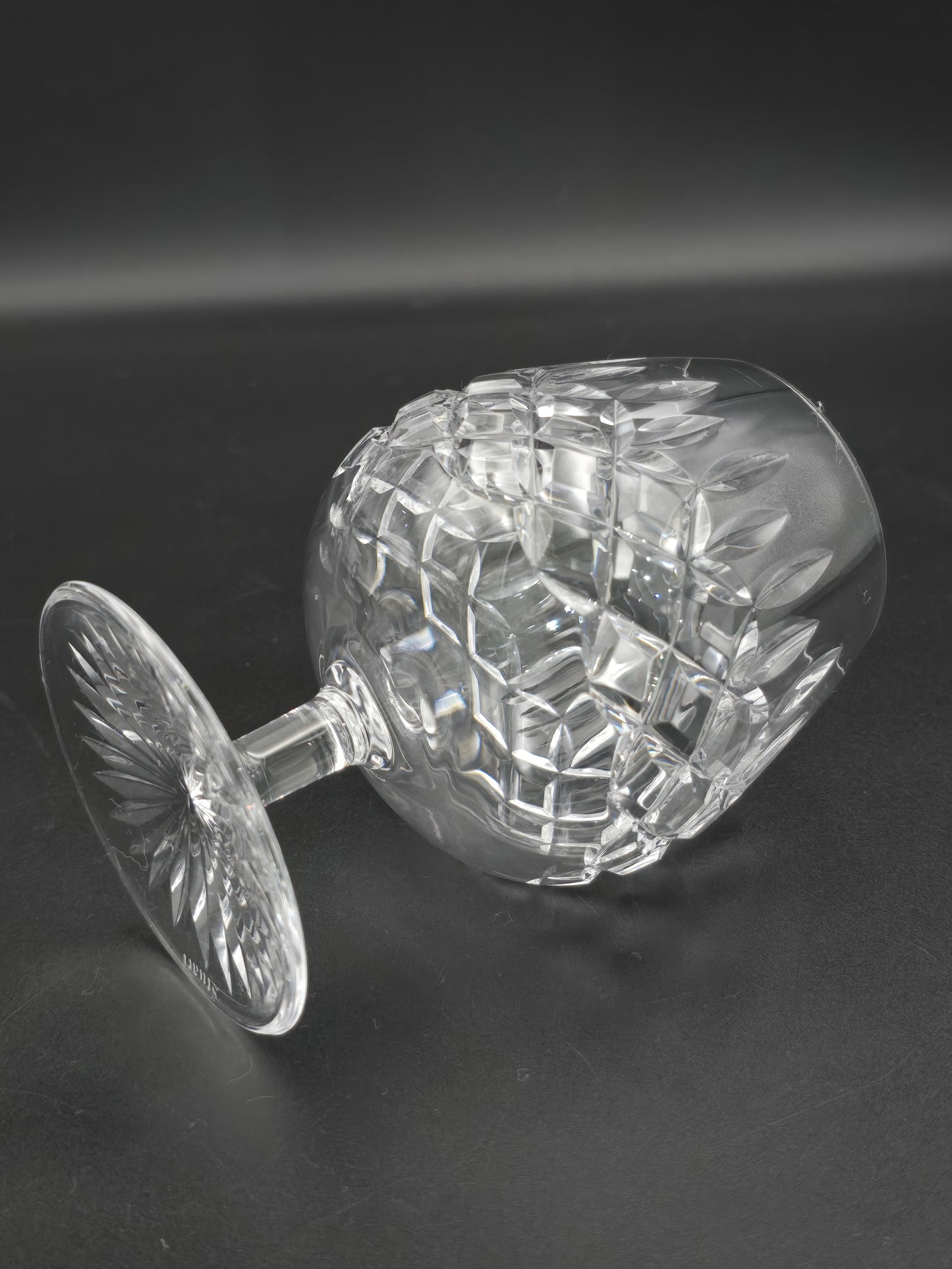 Pair of Stuart Crystal Glendevon Pattern Brandy Glasses 11oz