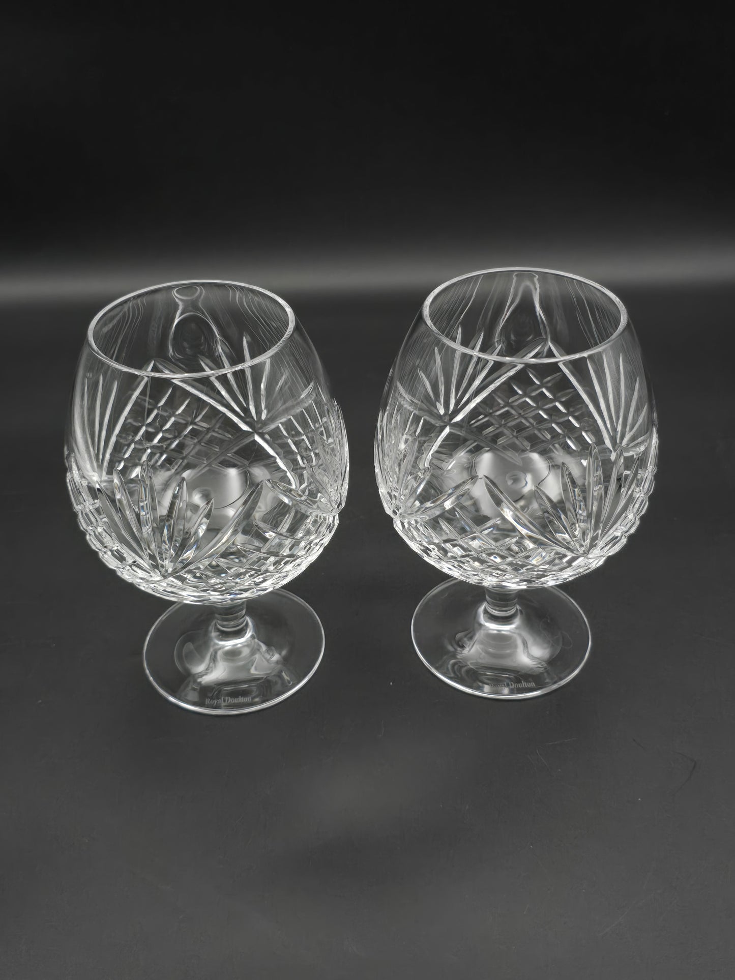 Pair of large Royal Doulton Westminster pattern Brandy Glasses 13oz