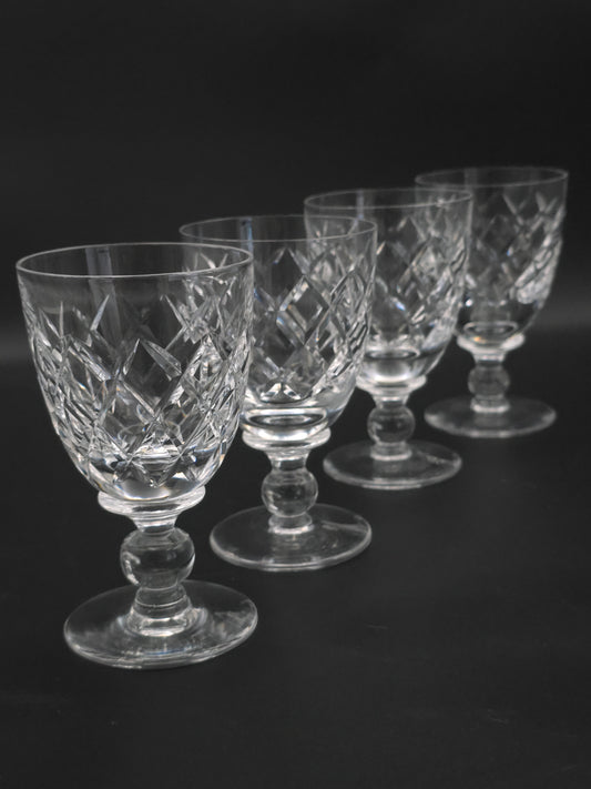 Set of 4 Crystal Glass goblets. 165ml. 12cm tall