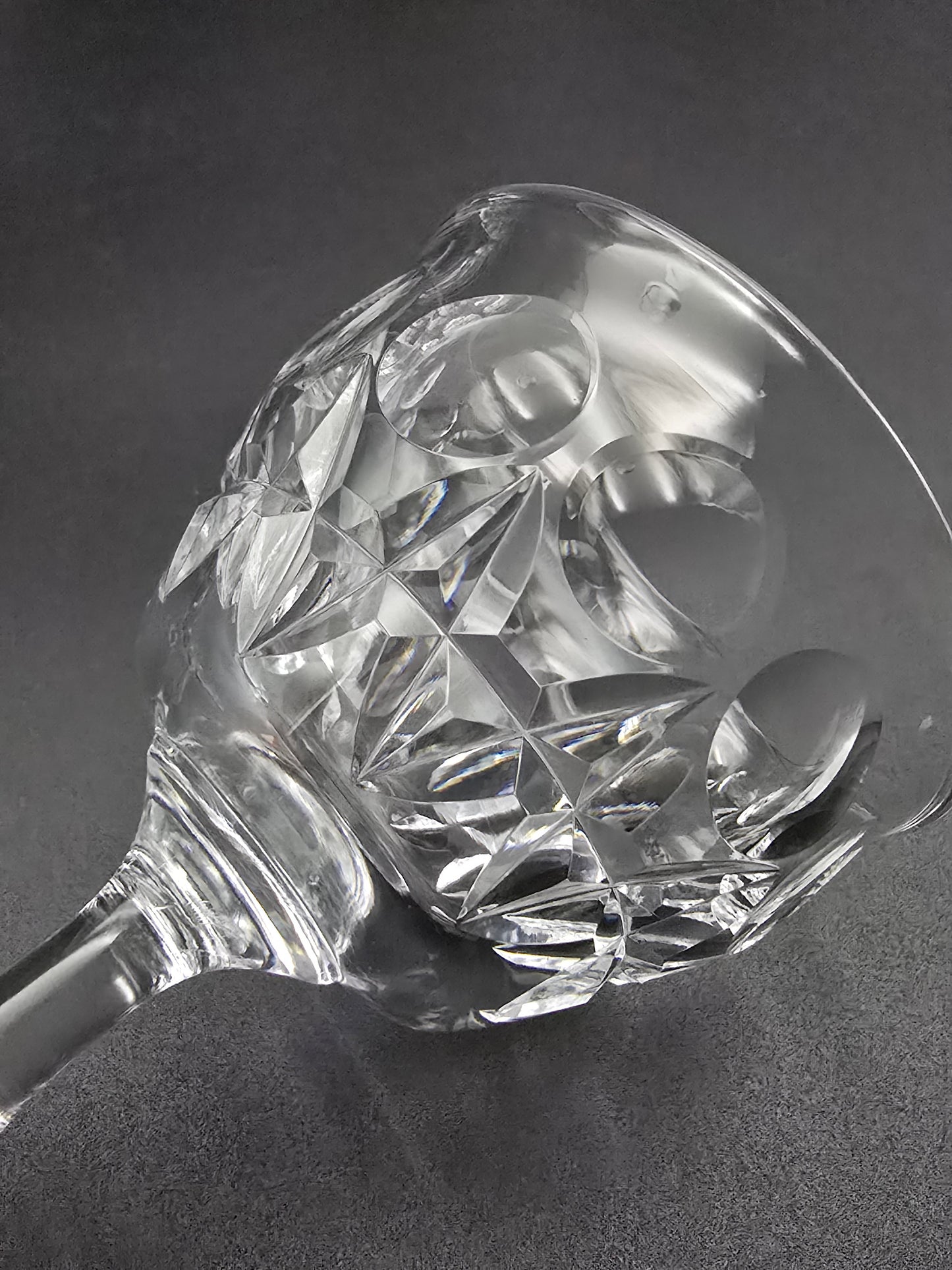 Set of 6 Tudor Crystal Raleigh Pattern English Crystal Coupe glasses 100ml
