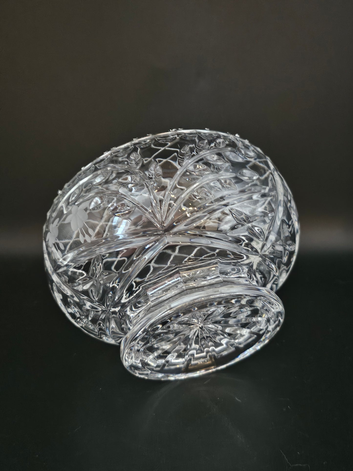 Crystal Rose Bowl by Honour Crystal 6"