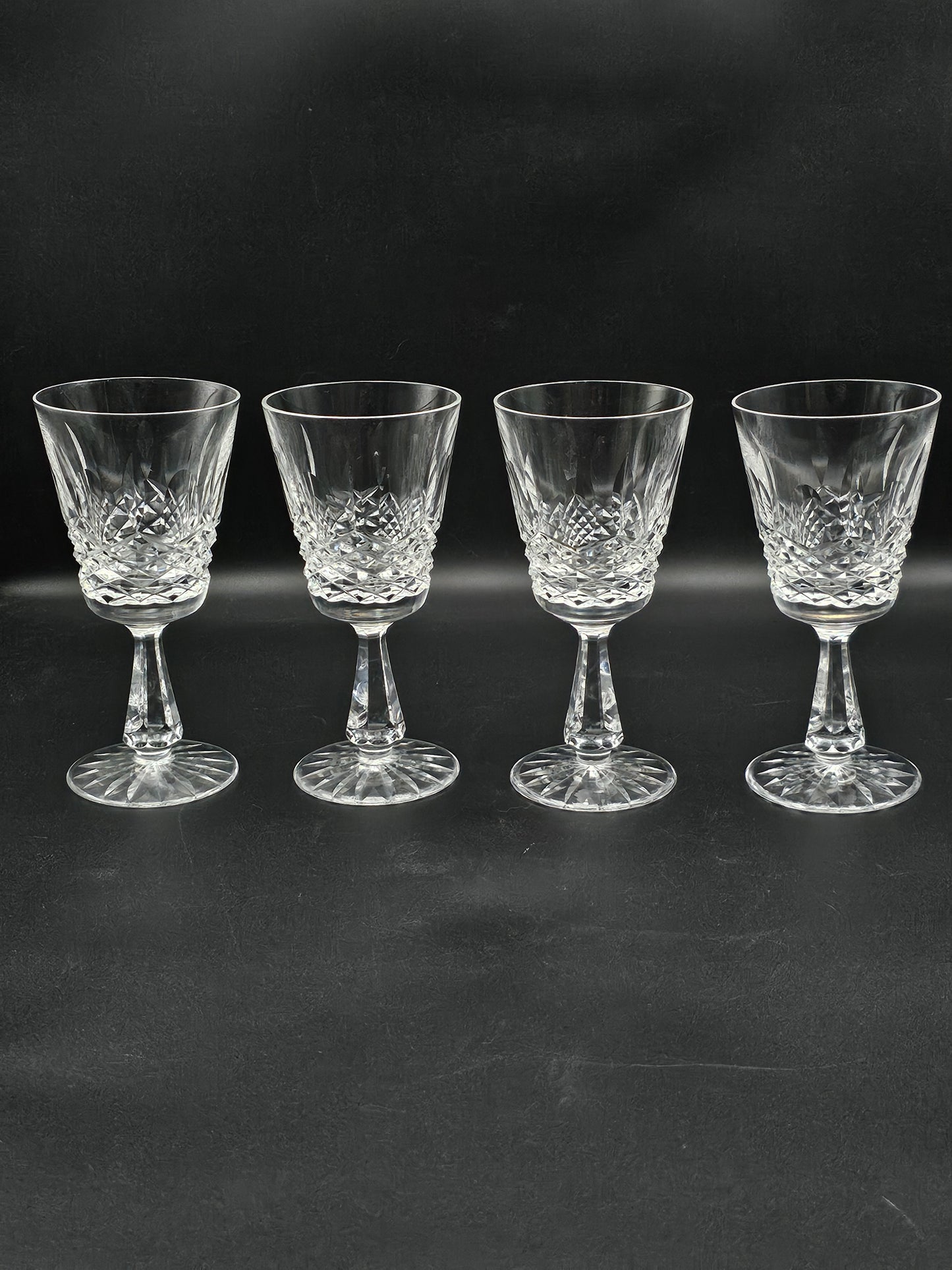 Set of 4 Waterford Kenmare Pattern Crystal wine glasses 160ml