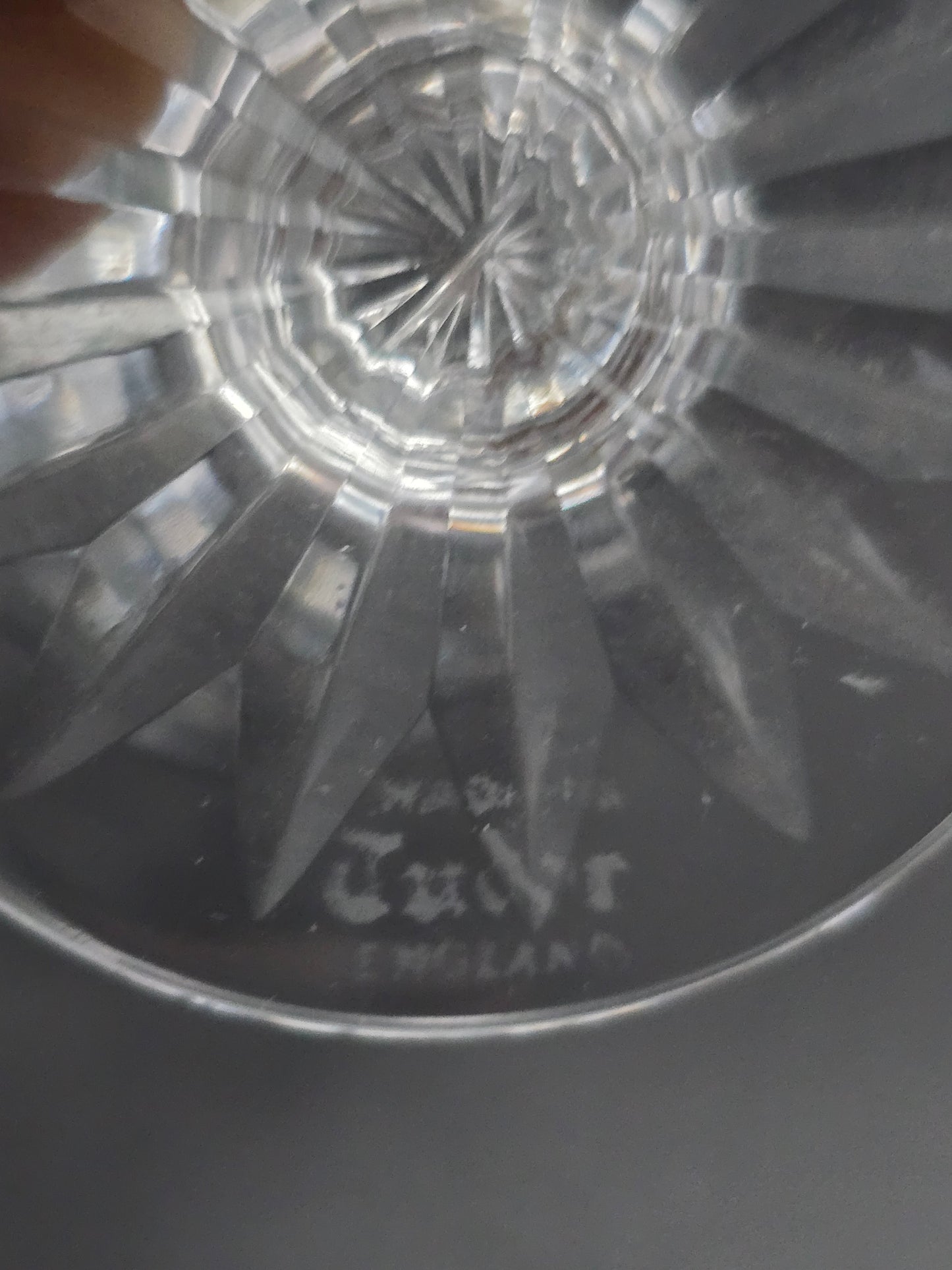 Set of 6 Tudor Crystal Raleigh Pattern English Crystal Coupe glasses 100ml