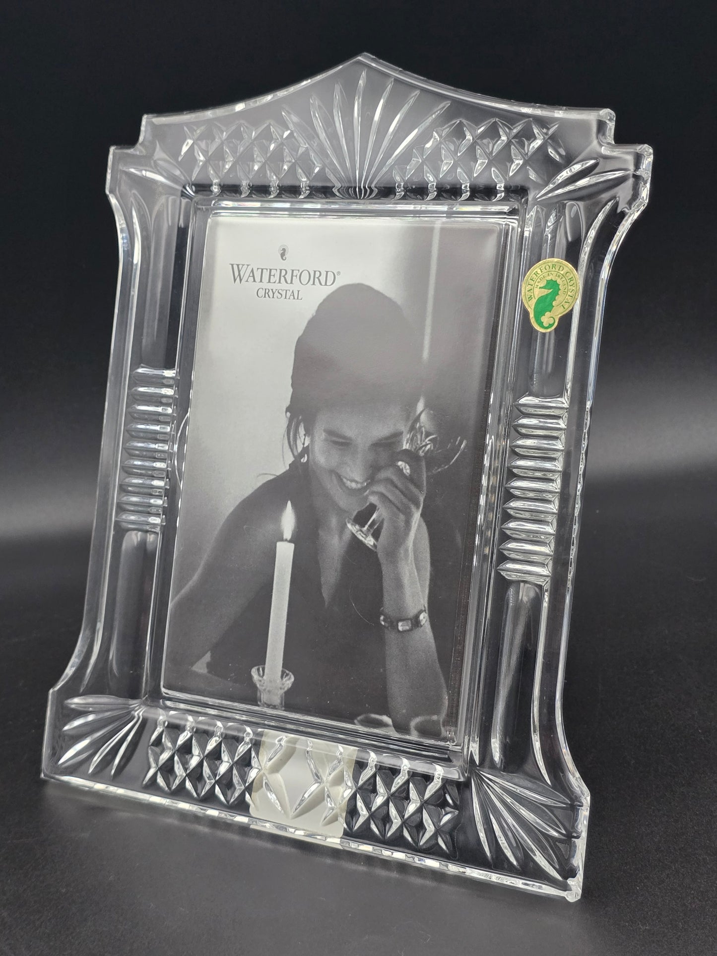 Waterford Crystal Abbeville 4x6 Photo Frame – With Original Box & Linen Bag – Signed.