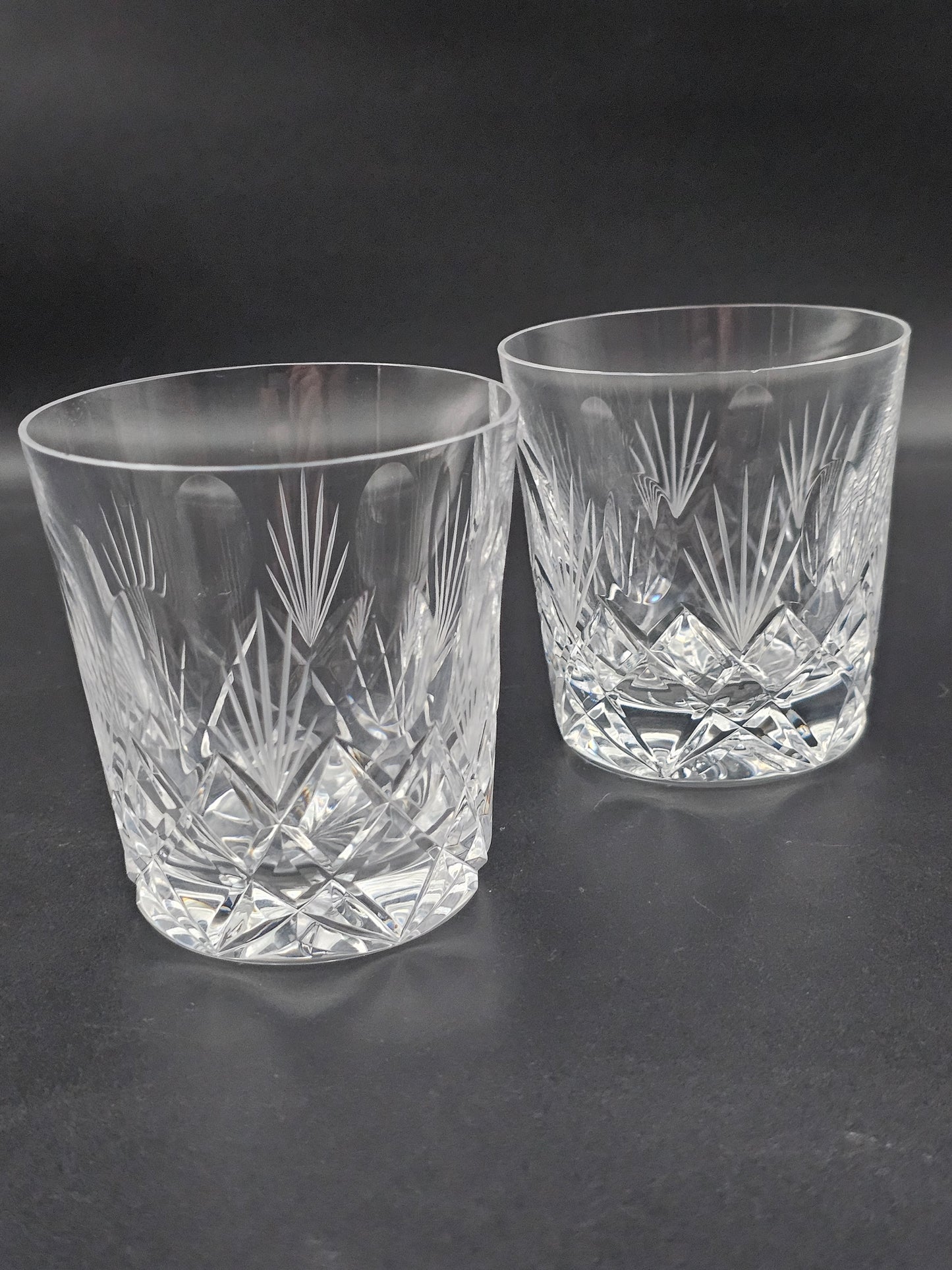 Beautiful pair of vintage Crystal tumblers 9oz 260ml