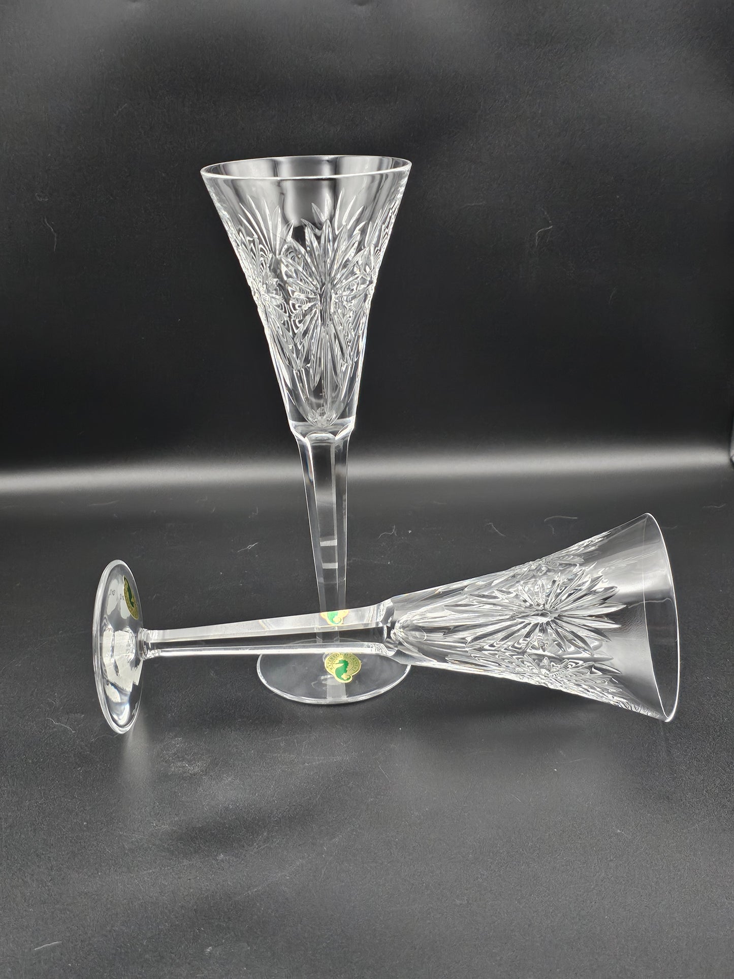 Waterford Crystal The Millennium Collection a toast to the Year 2000 Toasting Flutes Pair. Third Toast Health