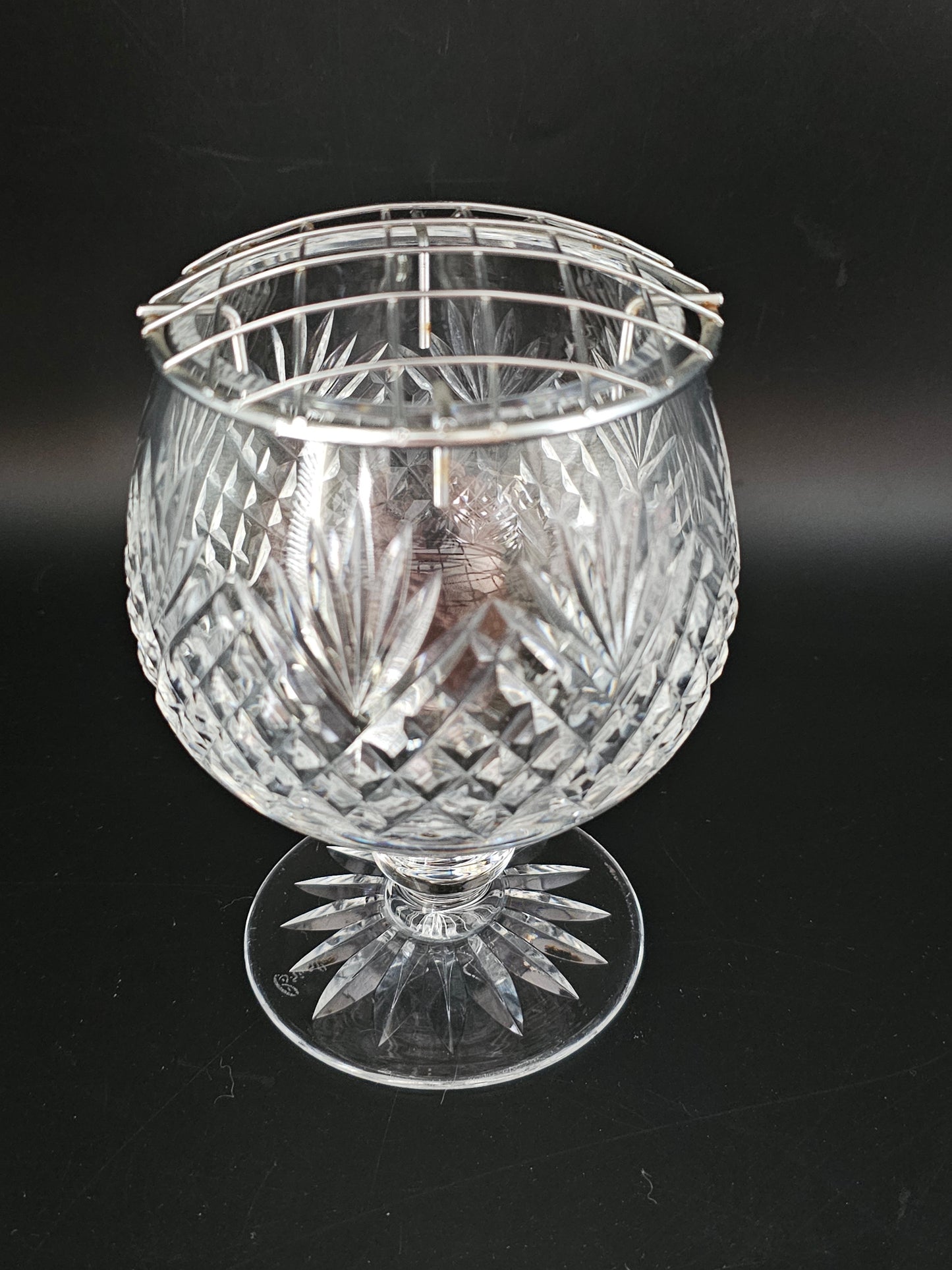 Royal Brierley Footed Crystal Rose Bowl