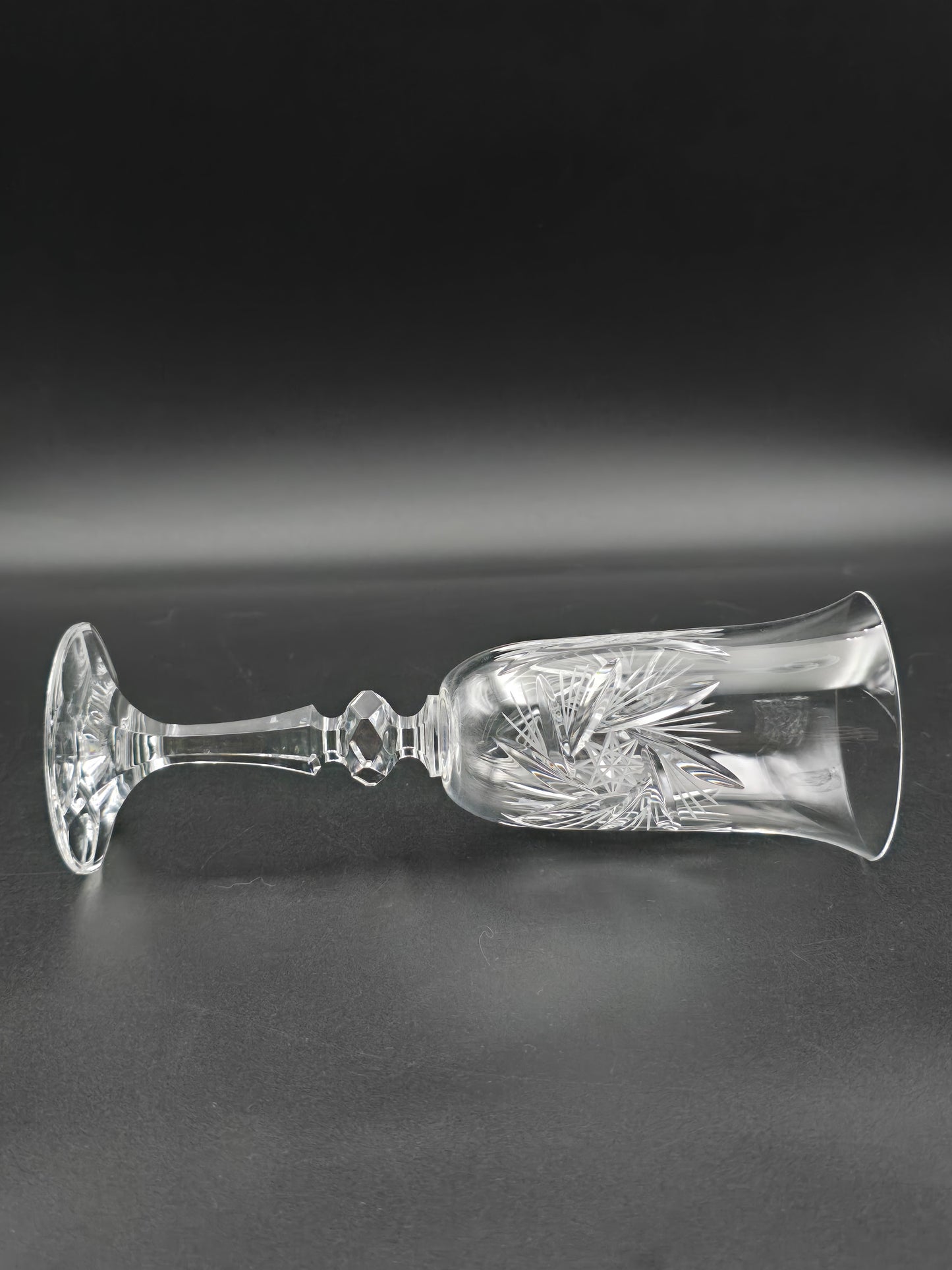 Set of 4 Bohemian Crystal Champagne Flutes | Czechoslovakia Cut Crystal | Wedding Toast Glasses | 200ml | Vintage Czech Glass