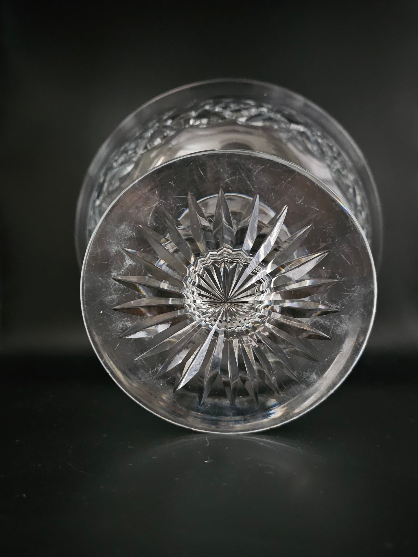 Vintage Crystal Footed Pedestal Bowl. 8.5"