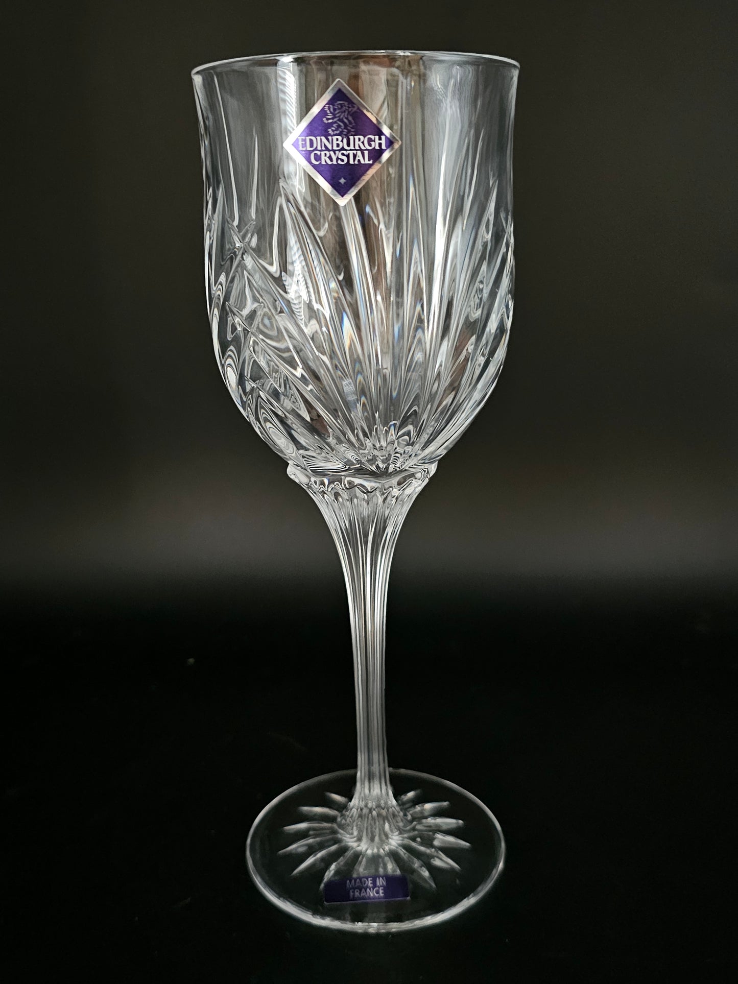 Edinburgh Crystal set of 6 Large Crystal Wine Glasses. 250ml