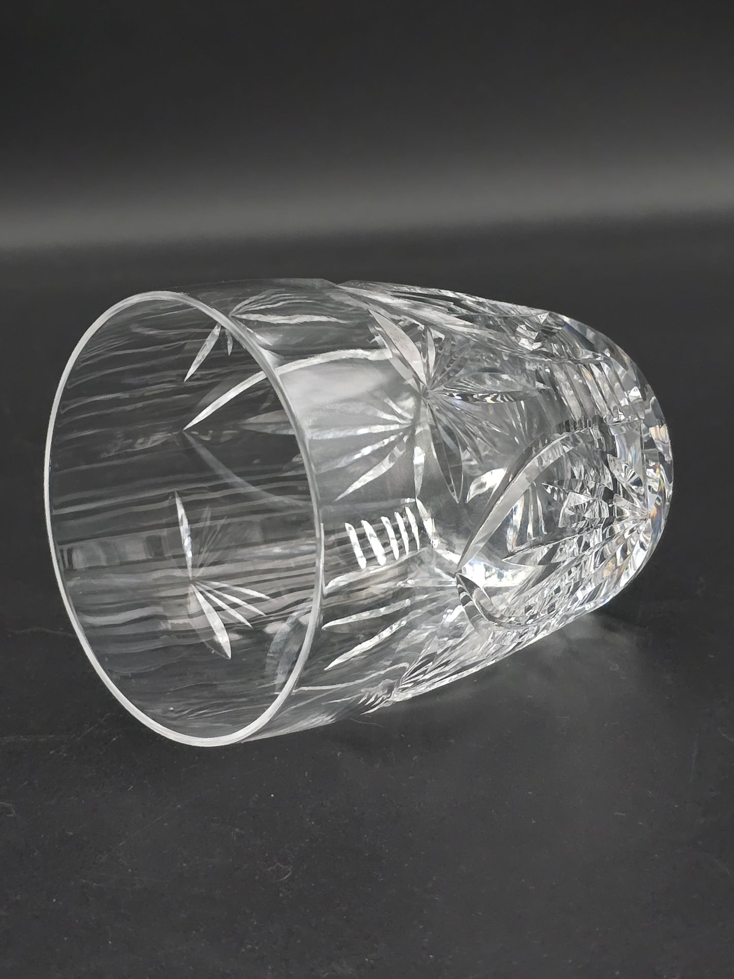 Set of 6 Webb Corbett Gothic Pattern Crystal tumblers. 10oz