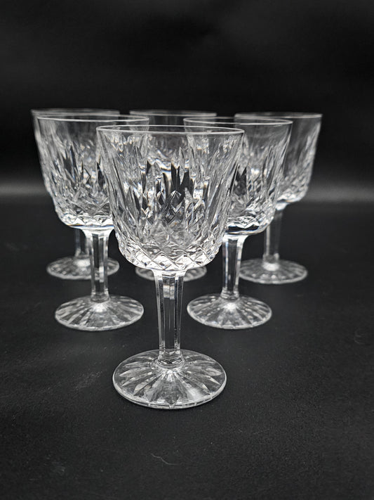 Waterford Lismore Crystal sherry glasses. Set of 6. 80ml