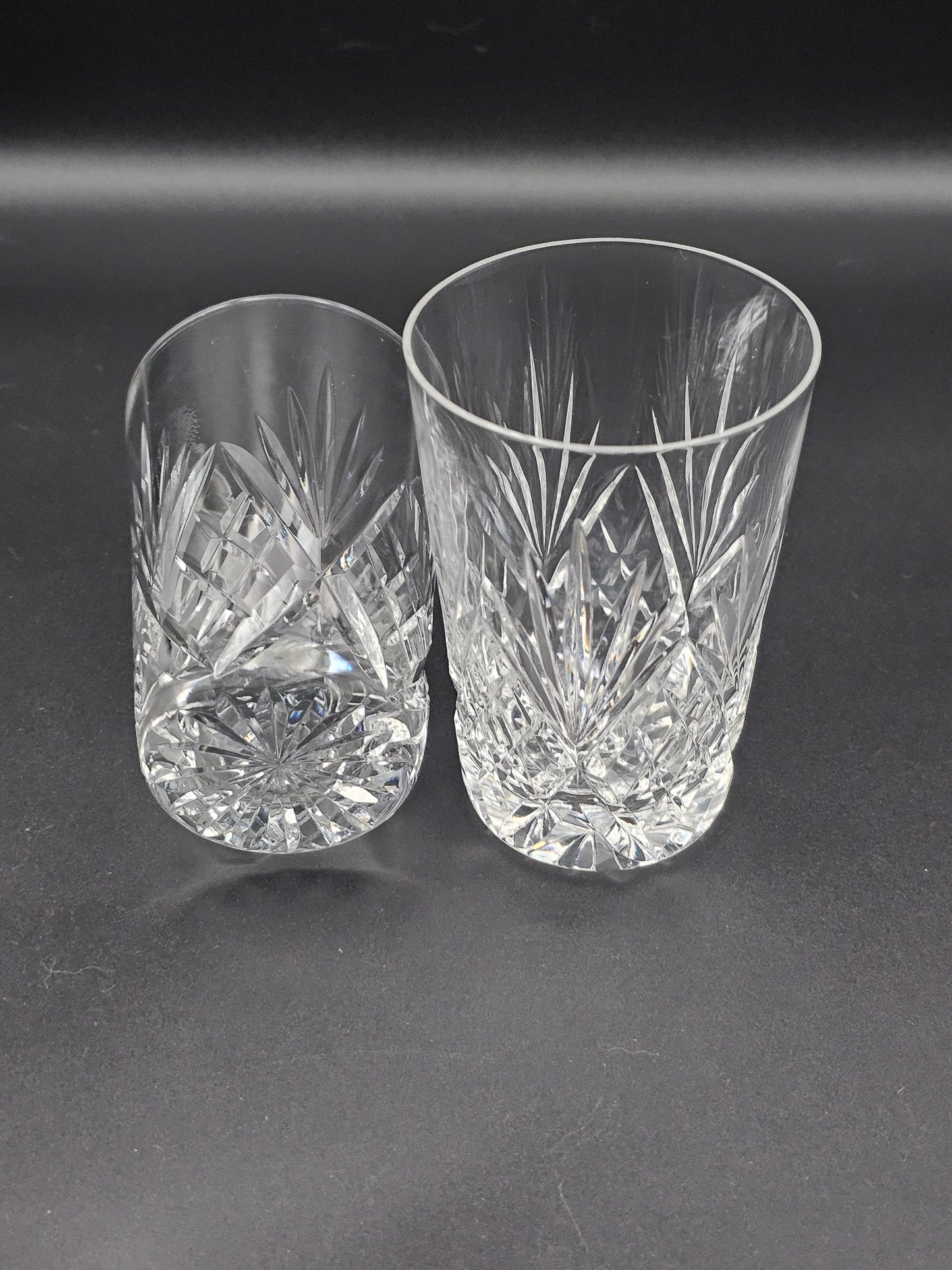 Pair of Small vintage Crystal glasses. 200ml