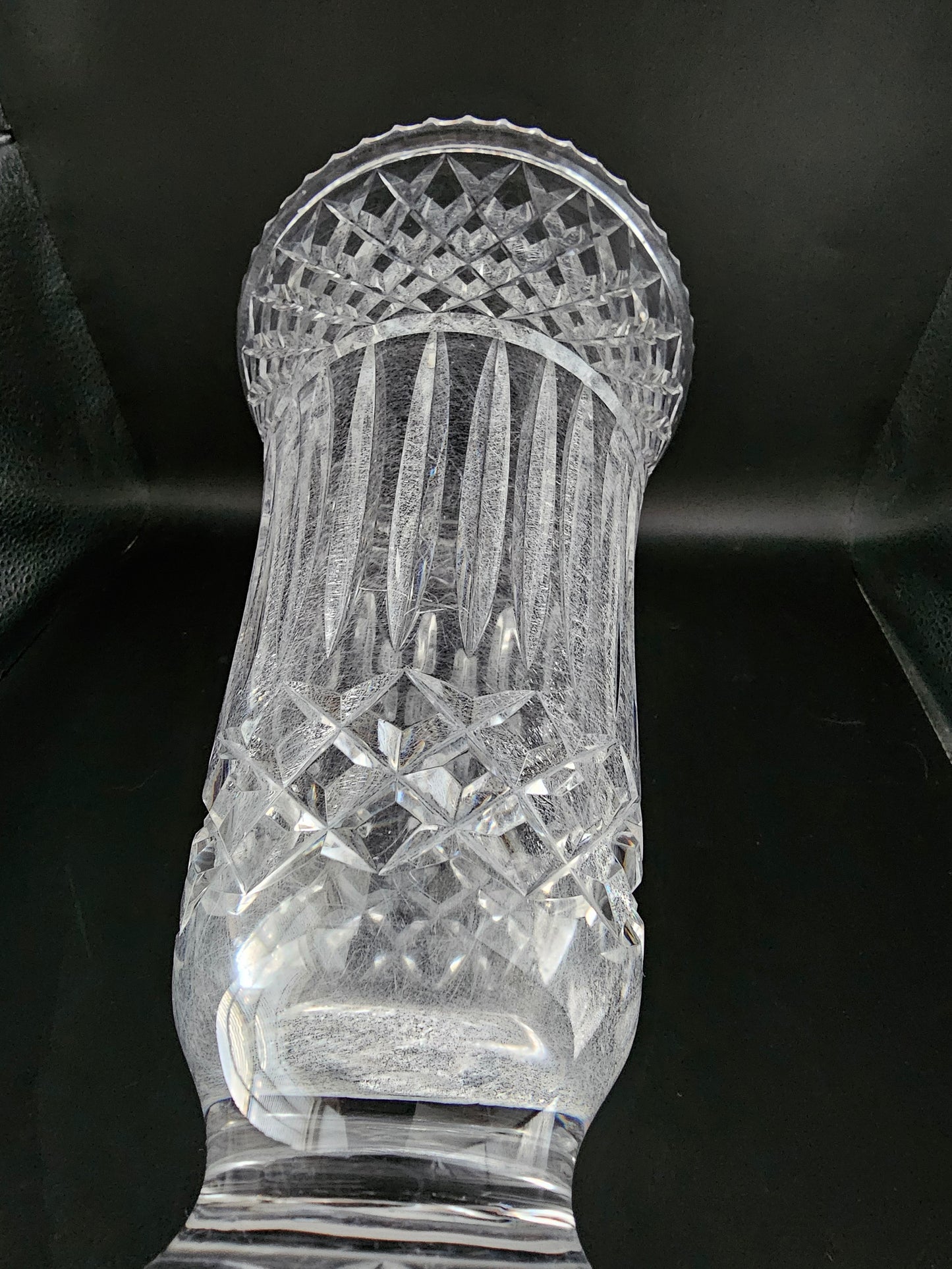 Large Crystal Vase. 3.8KG. 33cm tall