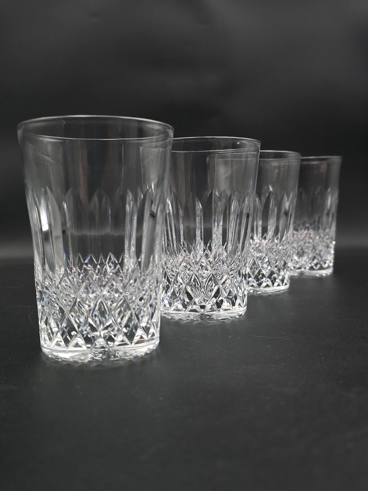 Set of 4 Galway Claddagh Irish Crystal Tumblers. 9oz.