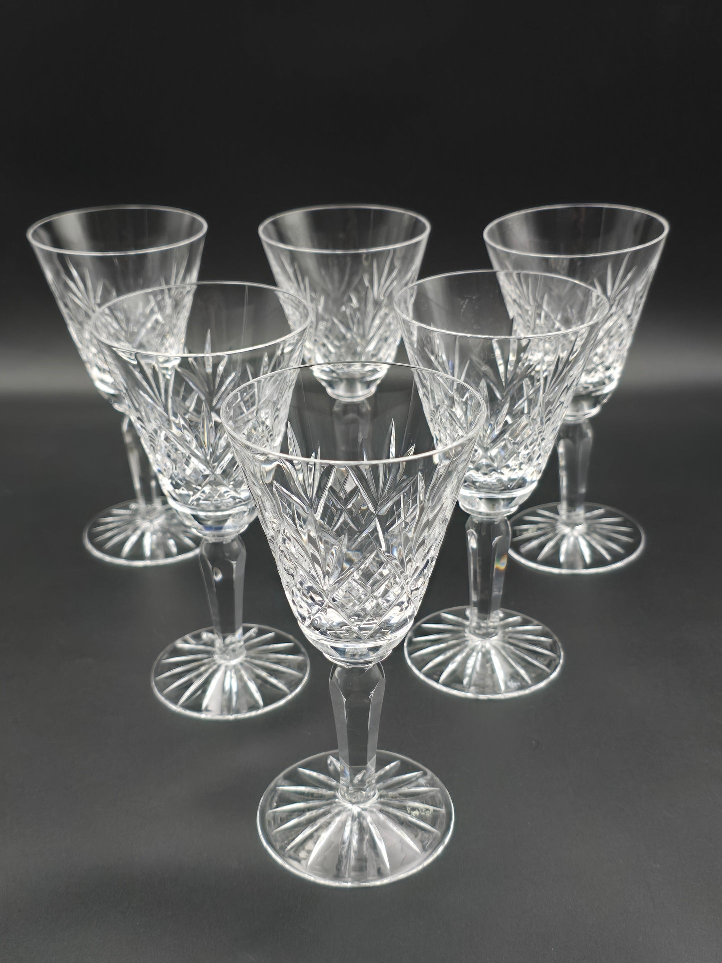 Set of 6 small Beautiful Crystal wine Glasses 175ml