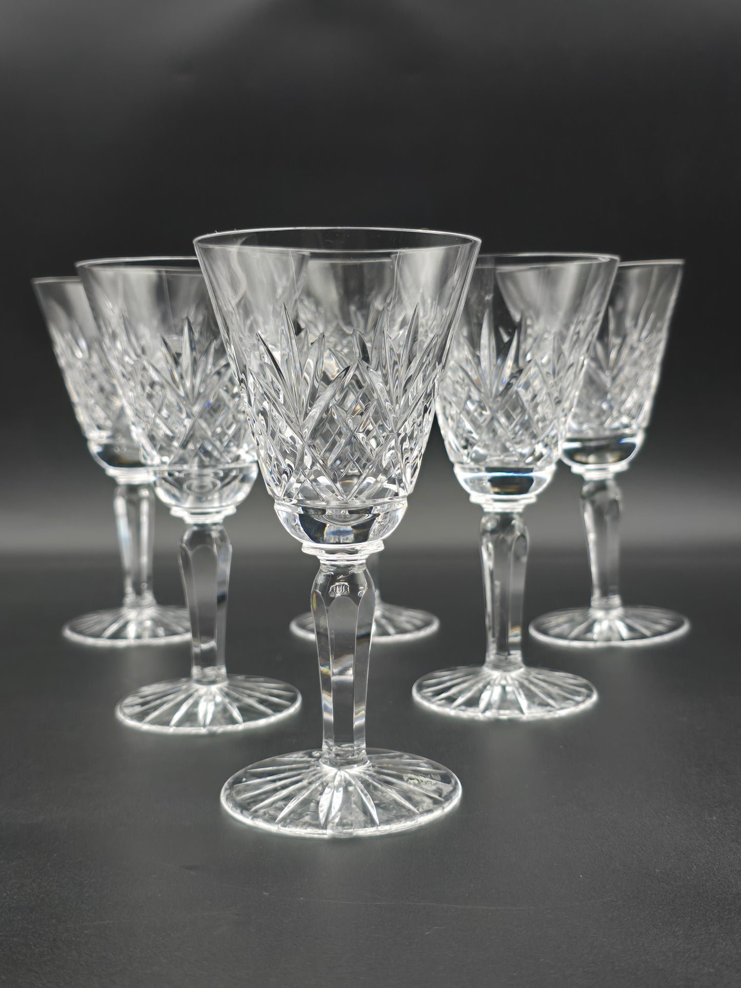 Set of 6 small Beautiful Crystal wine Glasses 175ml